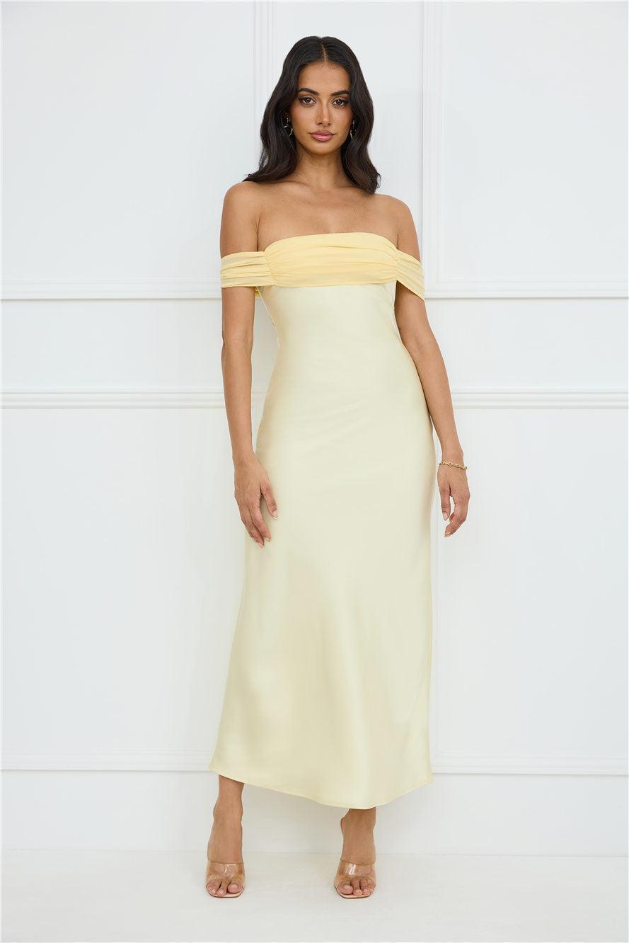 Daisy Darling Strapless Maxi Dress Yellow Product Image