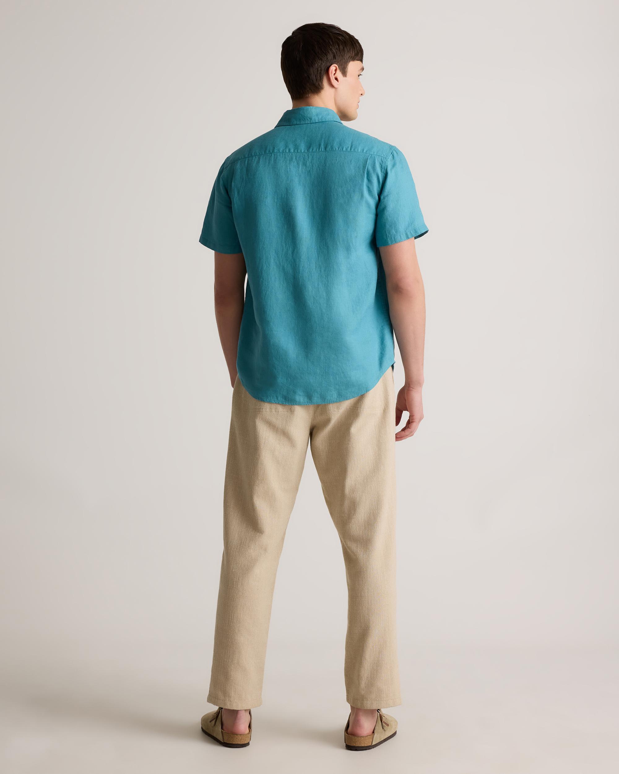 Quince | Men's 100% European Linen Relaxed Short Sleeve Shirt Product Image