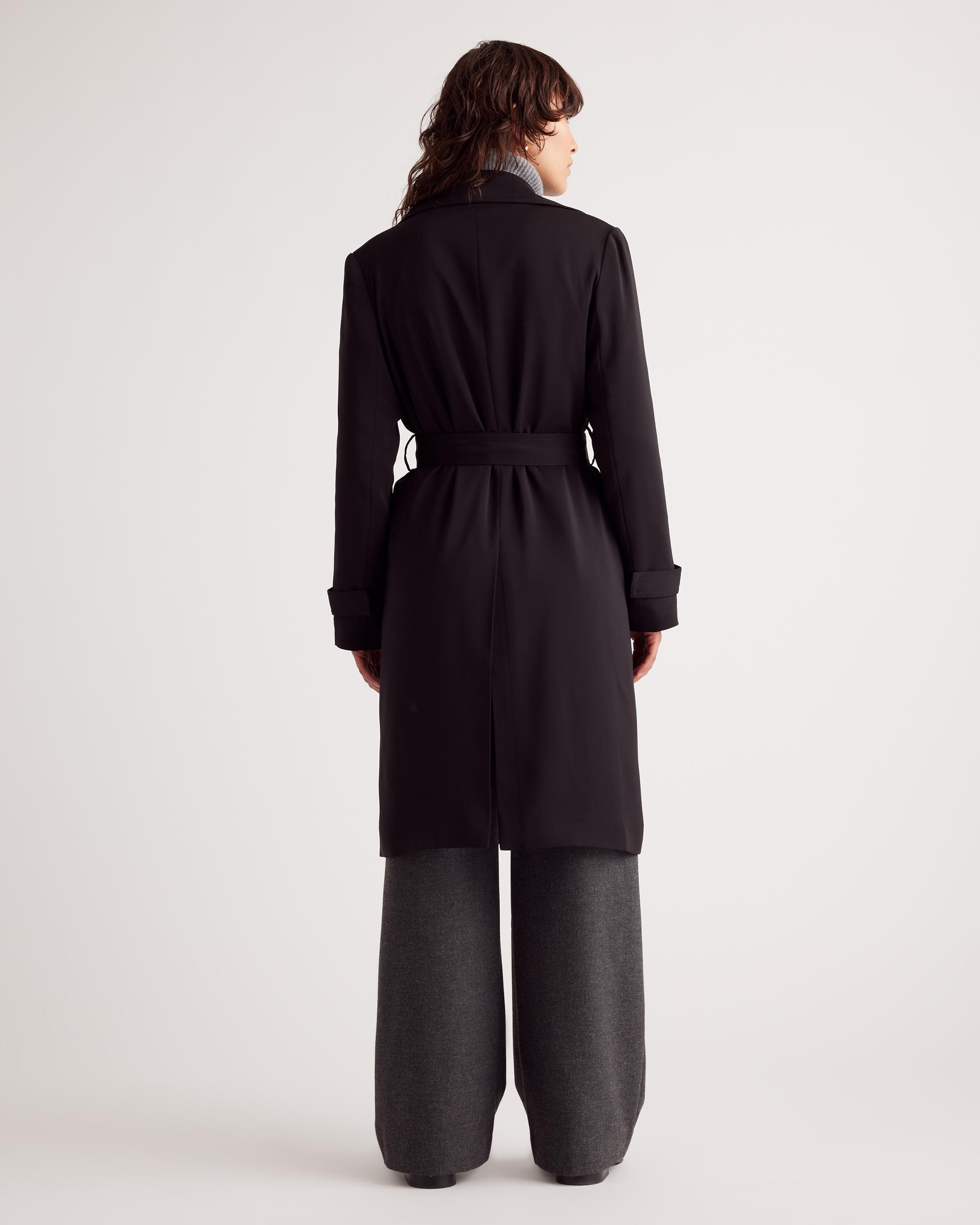 Quince | Women's Stretch Crepe Trench Coat Recycled Polyester Product Image