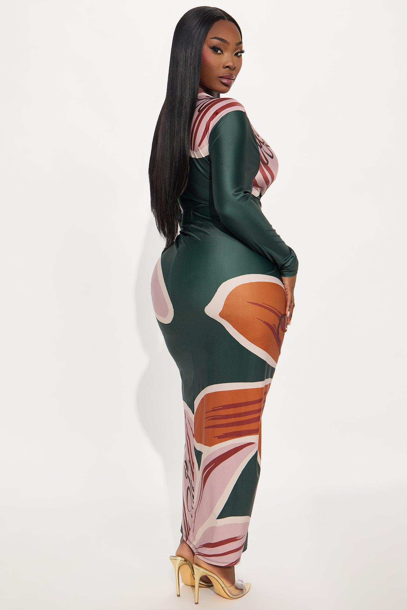 Kamille Maxi Dress - Green/combo Product Image