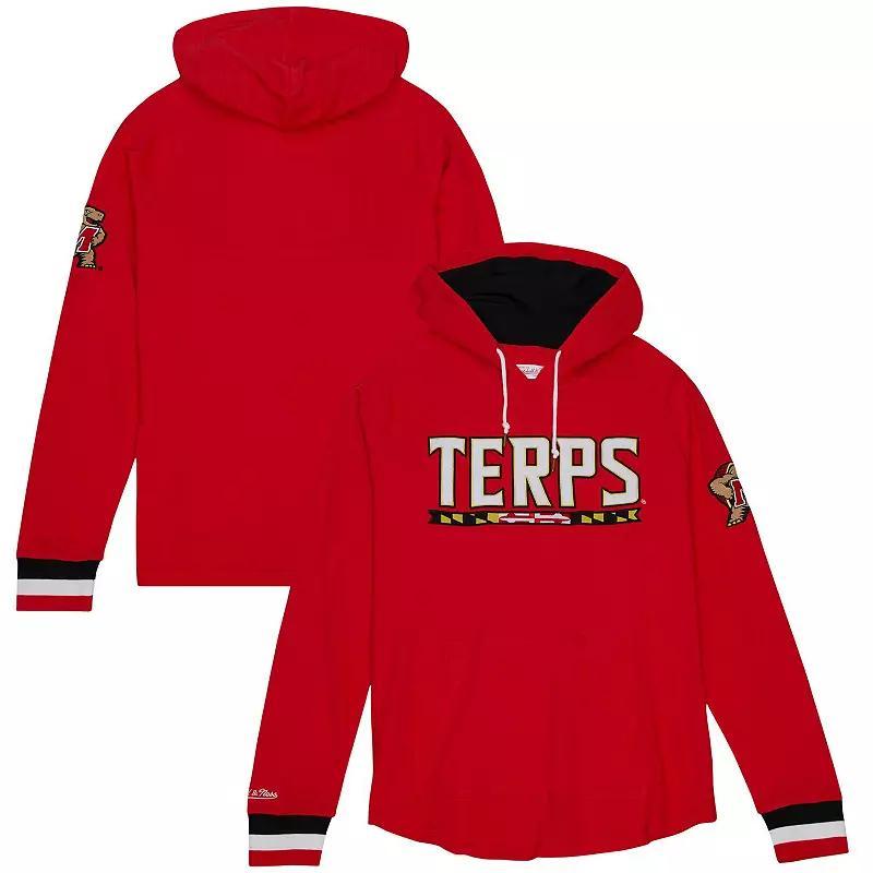 Men's Mitchell & Ness Red Maryland Terrapins Legendary Raglan Pullover Hoodie, Size: Large Product Image