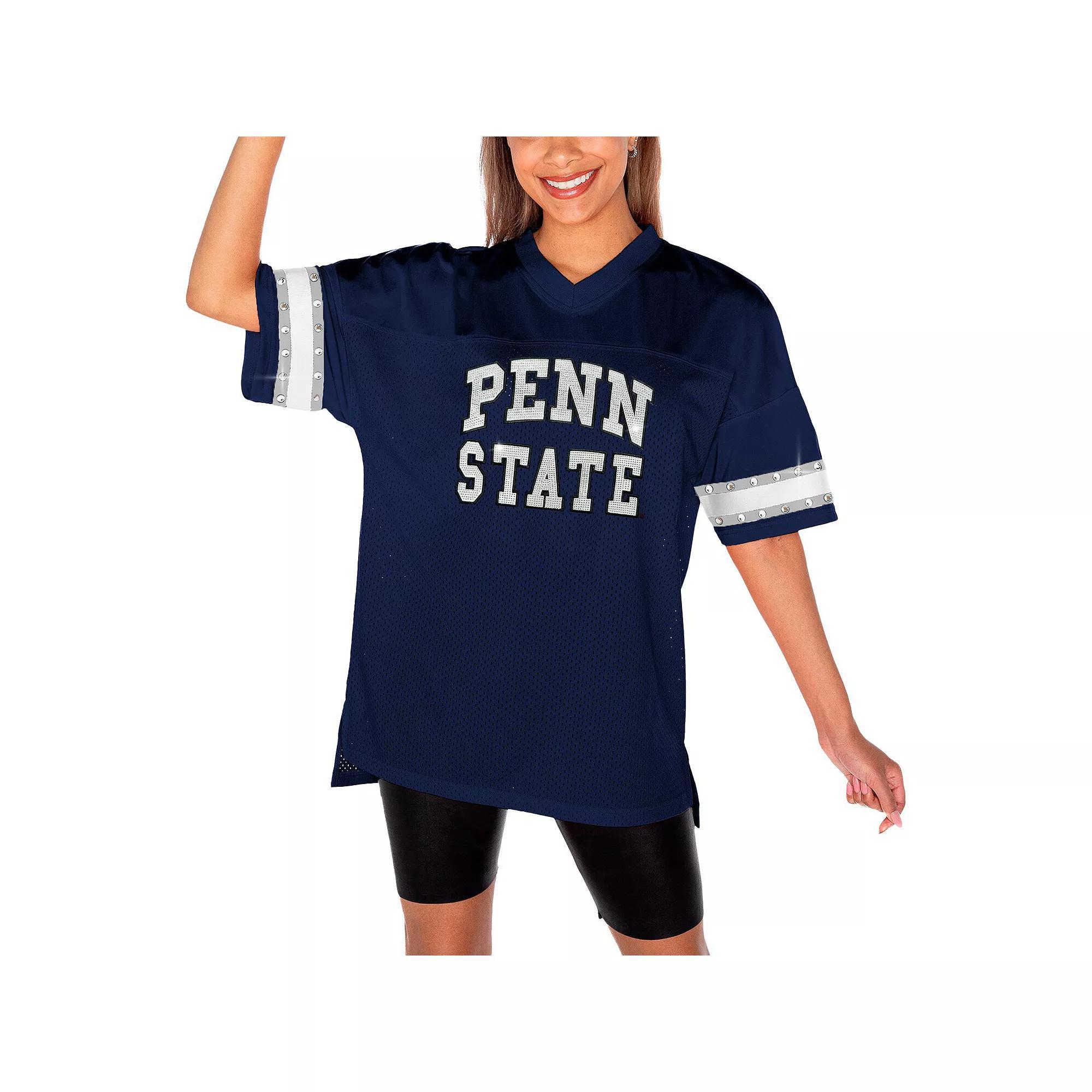Women's Gameday Couture Navy Penn State Nittany Lions Until Kickoff Rhinestone Fashion T-Shirt, Size: Small, Blue Product Image