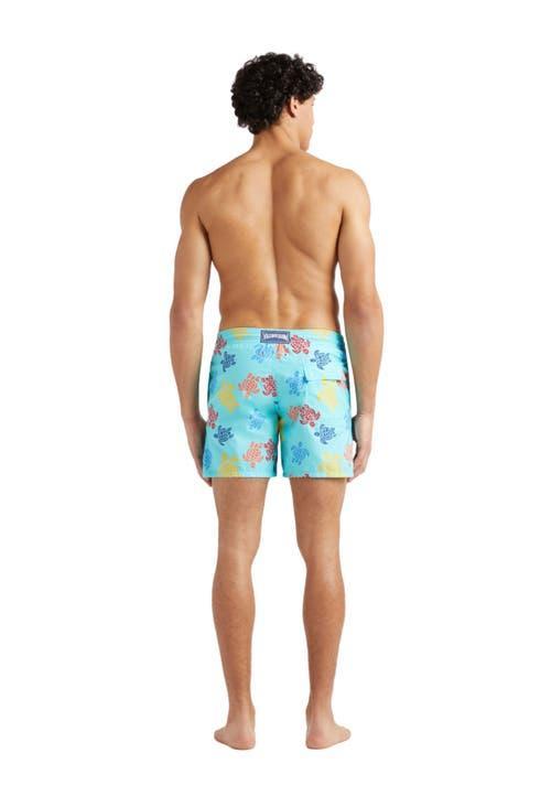 Mens Multi Turtle-Print Swim Shorts Product Image