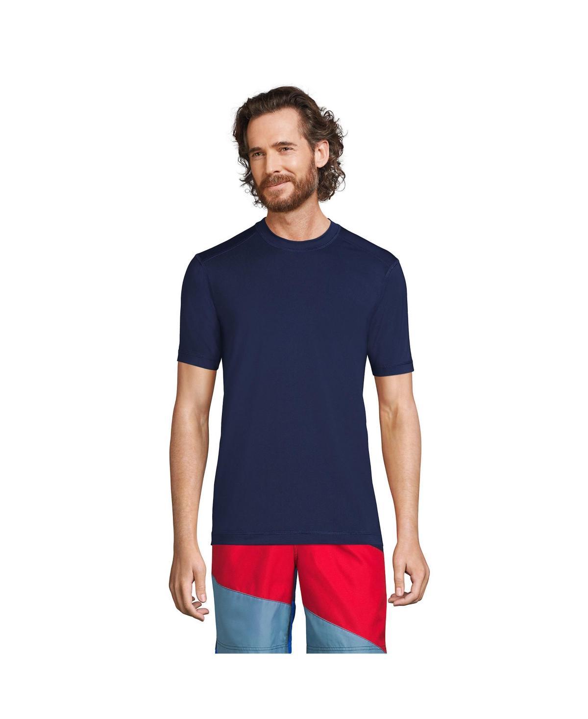 Big & Tall Lands' End SPF Short Sleeve Tee, Men's, Size: XL Tall, Evening Blue Grey Product Image