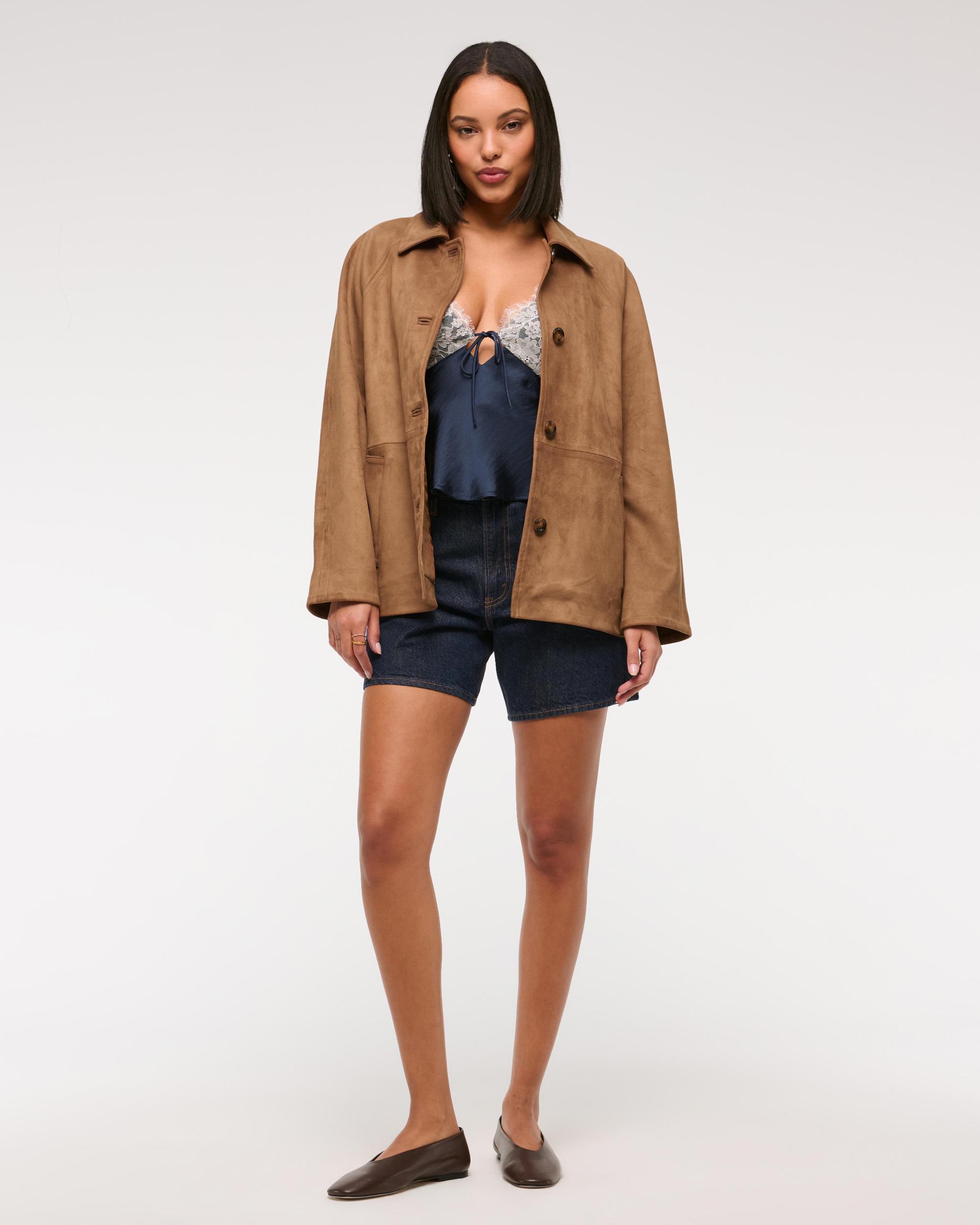 Classic Vegan Suede Jacket Product Image