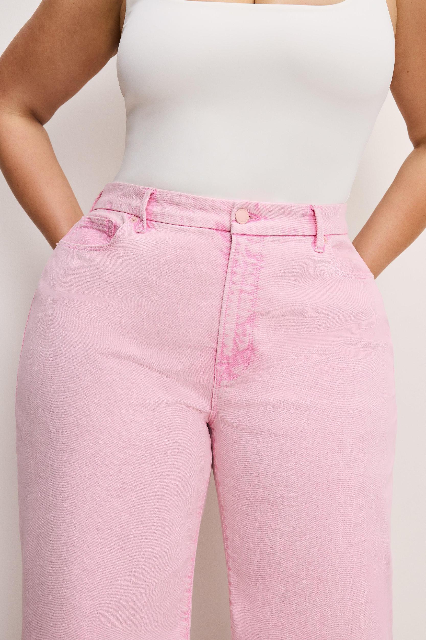 GOOD WAIST CROPPED PALAZZO JEANS | MINERAL ROSE QUARTZ001 Product Image