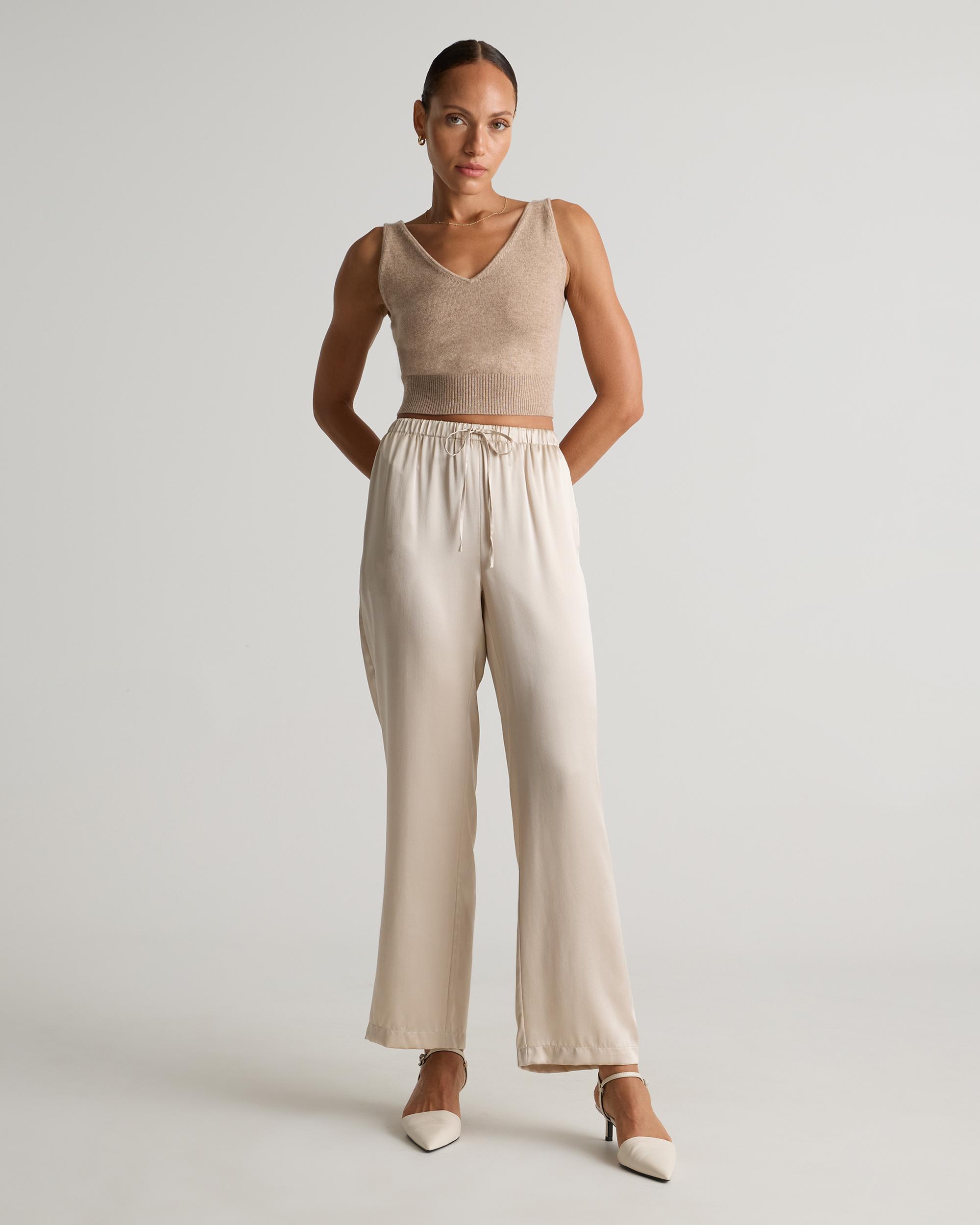 Quince | Women's Drawstring Wide Leg Pants Silk Product Image