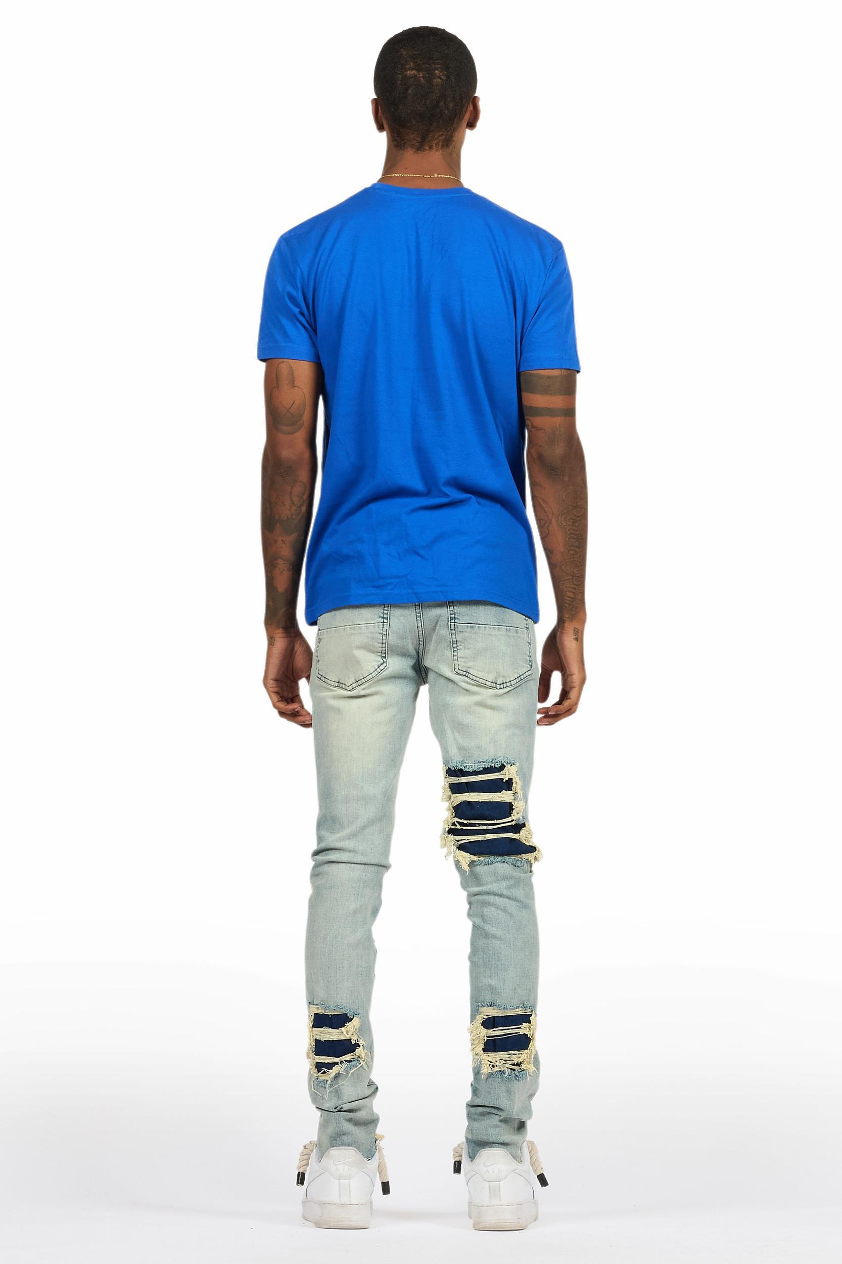 Kip Royal Blue T-Shirt/Slim Jean Bundle Male Product Image