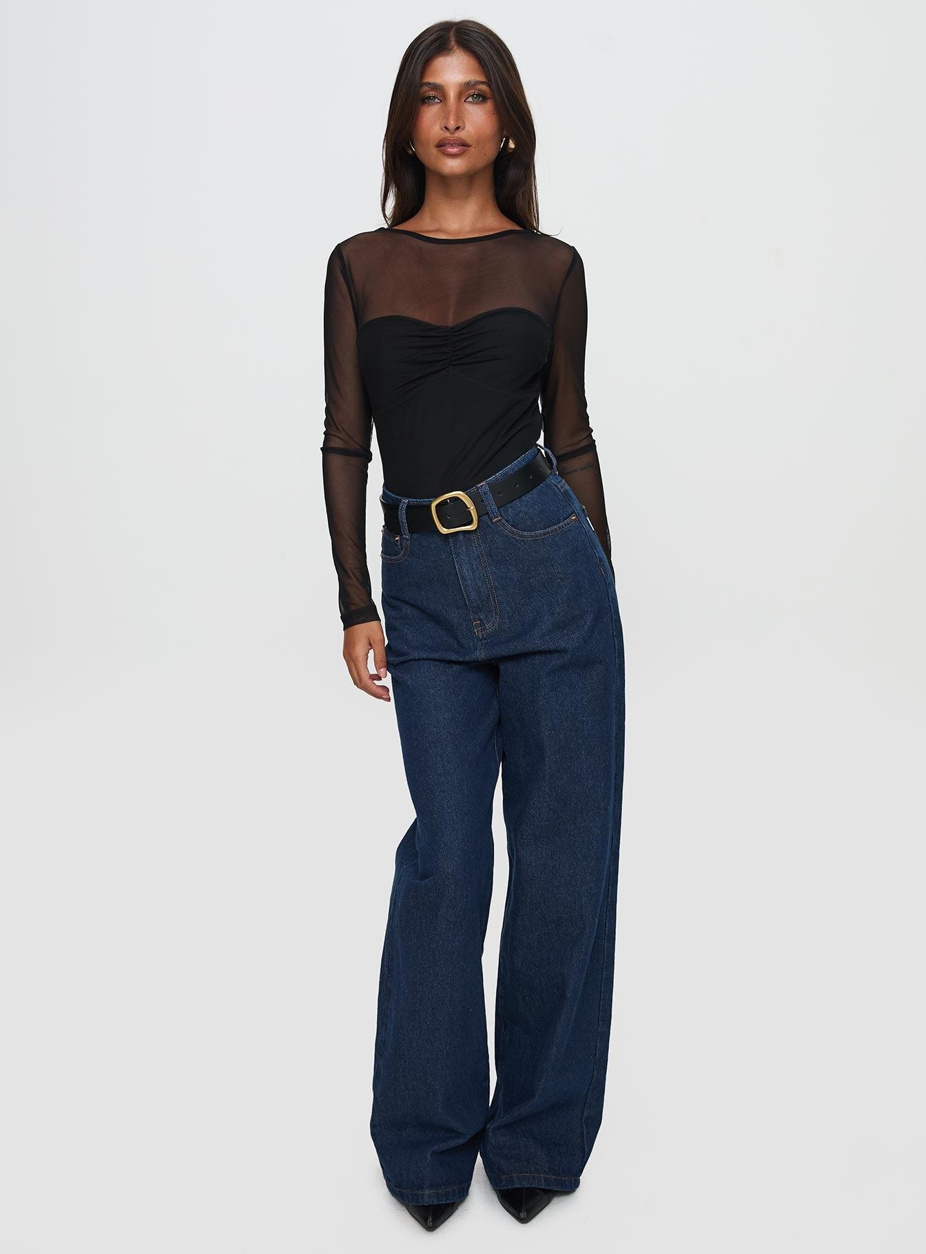 Nicolo Jeans Mid Raw Denim Product Image