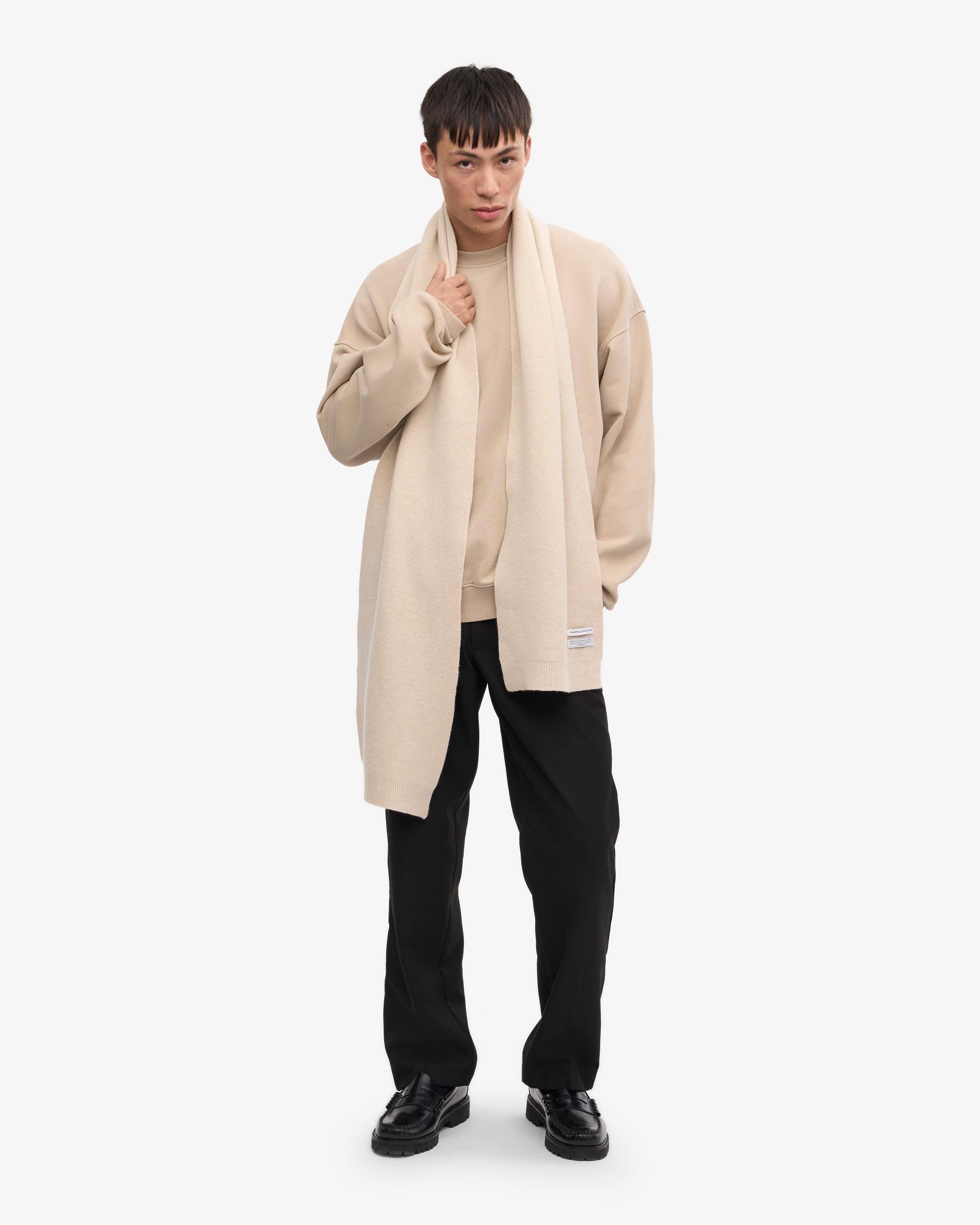 Merino Wool Scarf - Ivory White Product Image