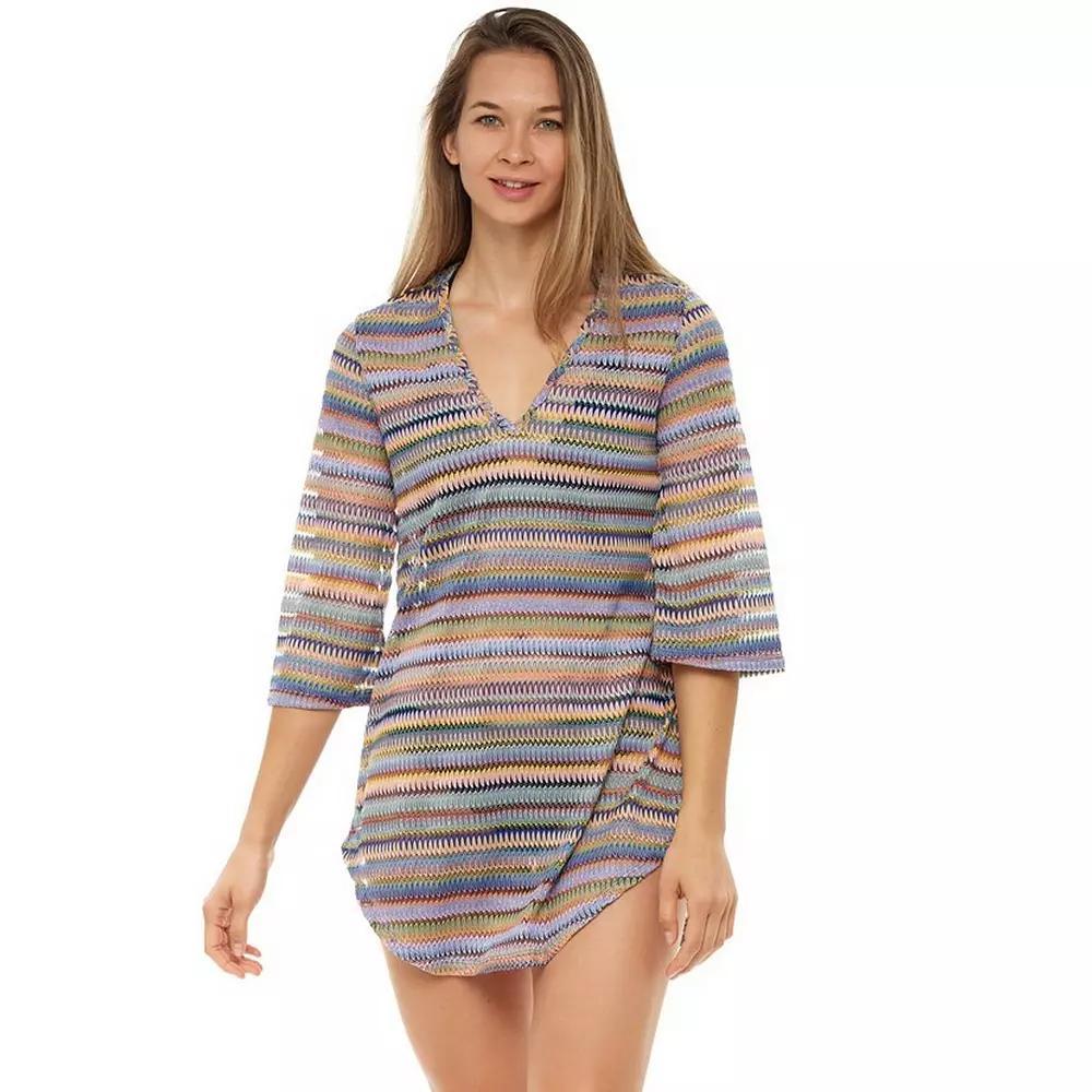 Women's Jordan Taylor Swim Coverup Tunic, Size: XS, Rainbow Product Image