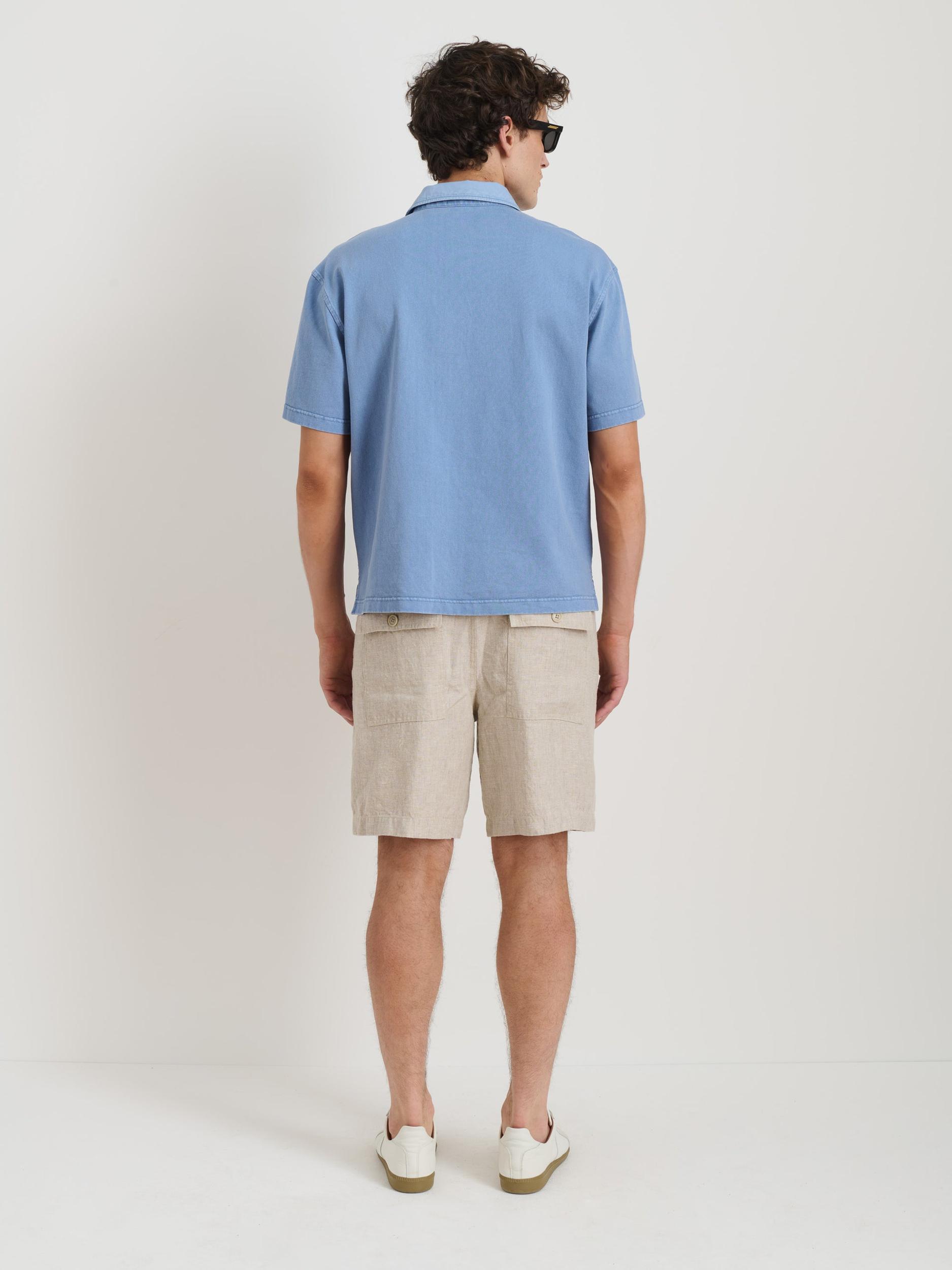Pull On Field Short In Flax Linen Product Image