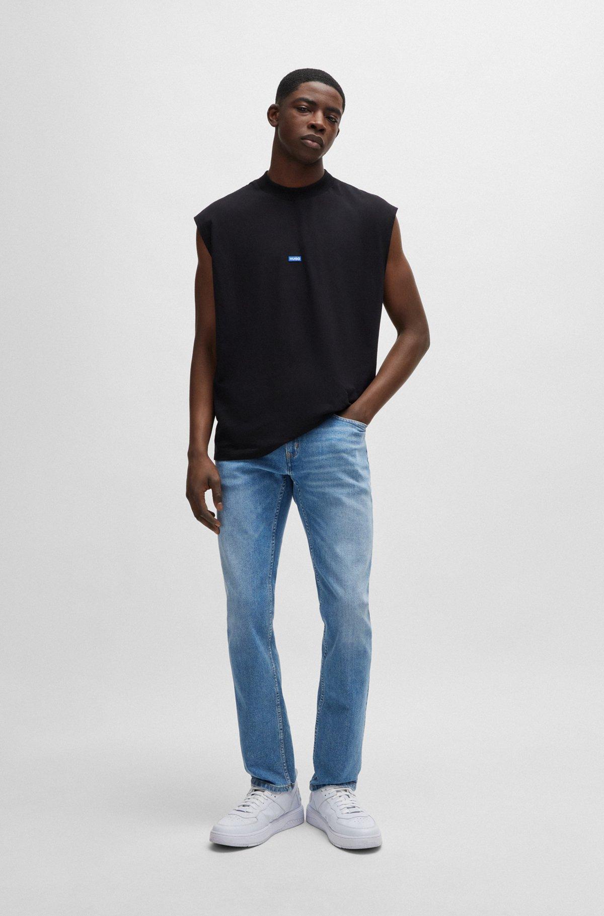 Extra-slim-fit jeans in blue stretch denim Product Image