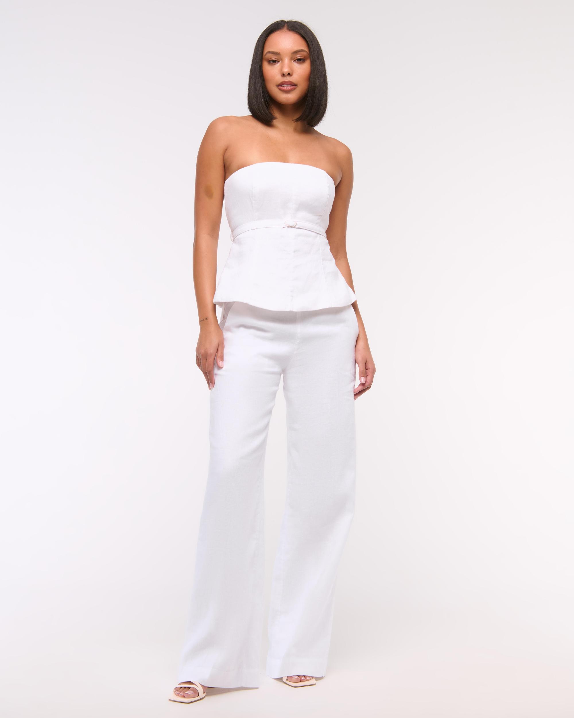 Premium Linen Tailored Ultra Wide Leg Pant Product Image