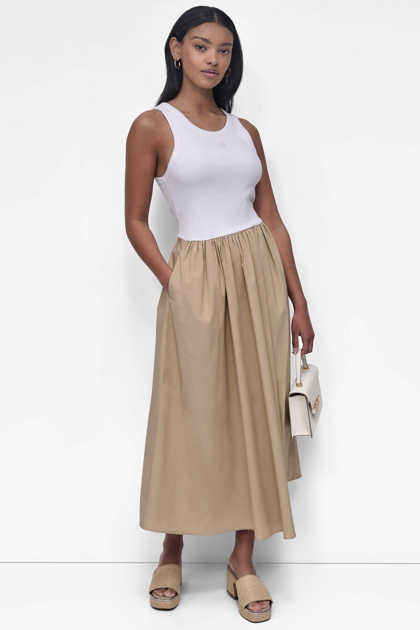 MIXED MEDIA MIDI TANK DRESS Product Image