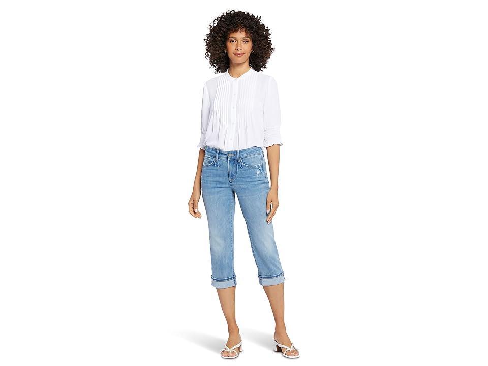 Nydj Marilyn Cuffed Straight Leg Cropped Jeans in Lakefront Product Image