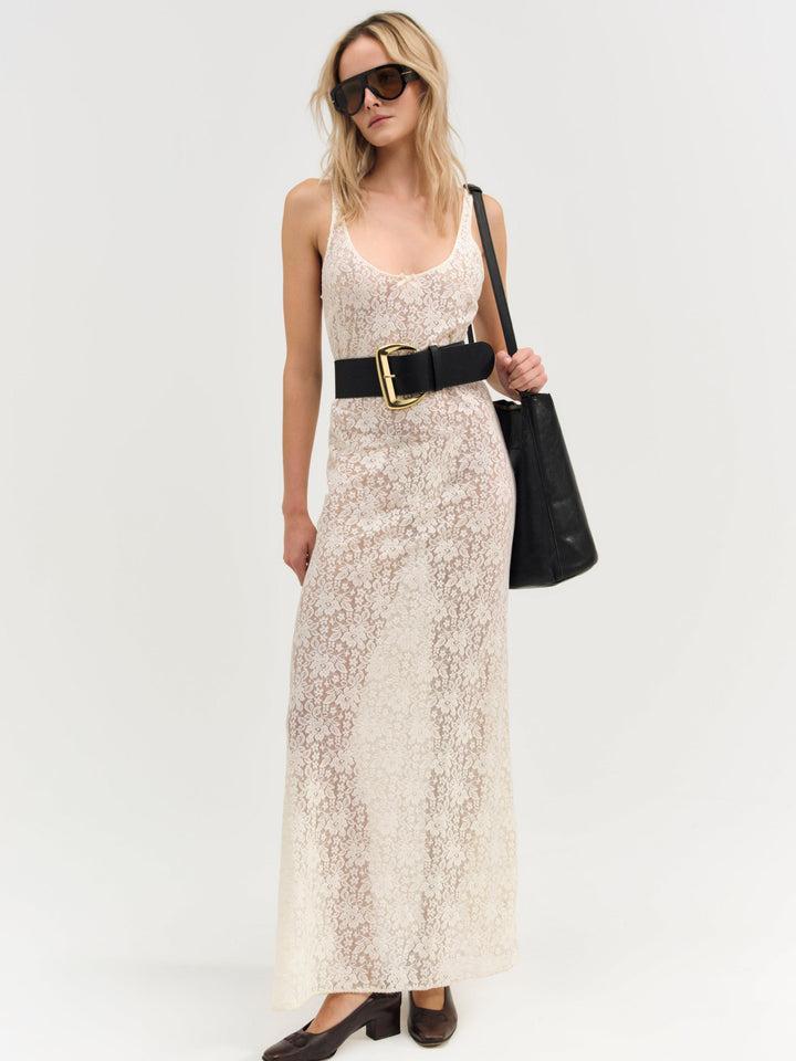 Ella Lace Maxi Dress — Ivory Product Image