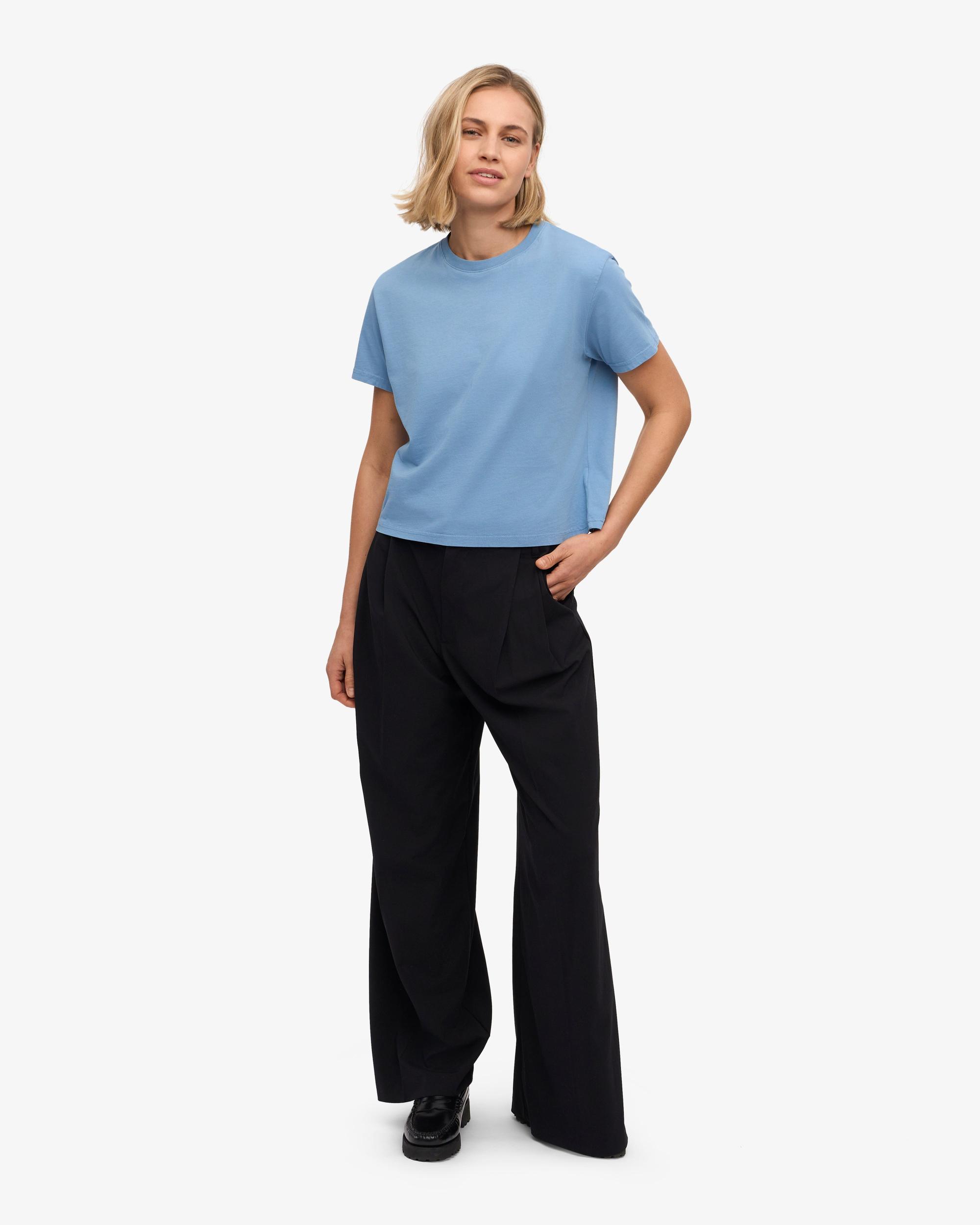 Organic Boxy Crop Tee - Ultra Violet Product Image