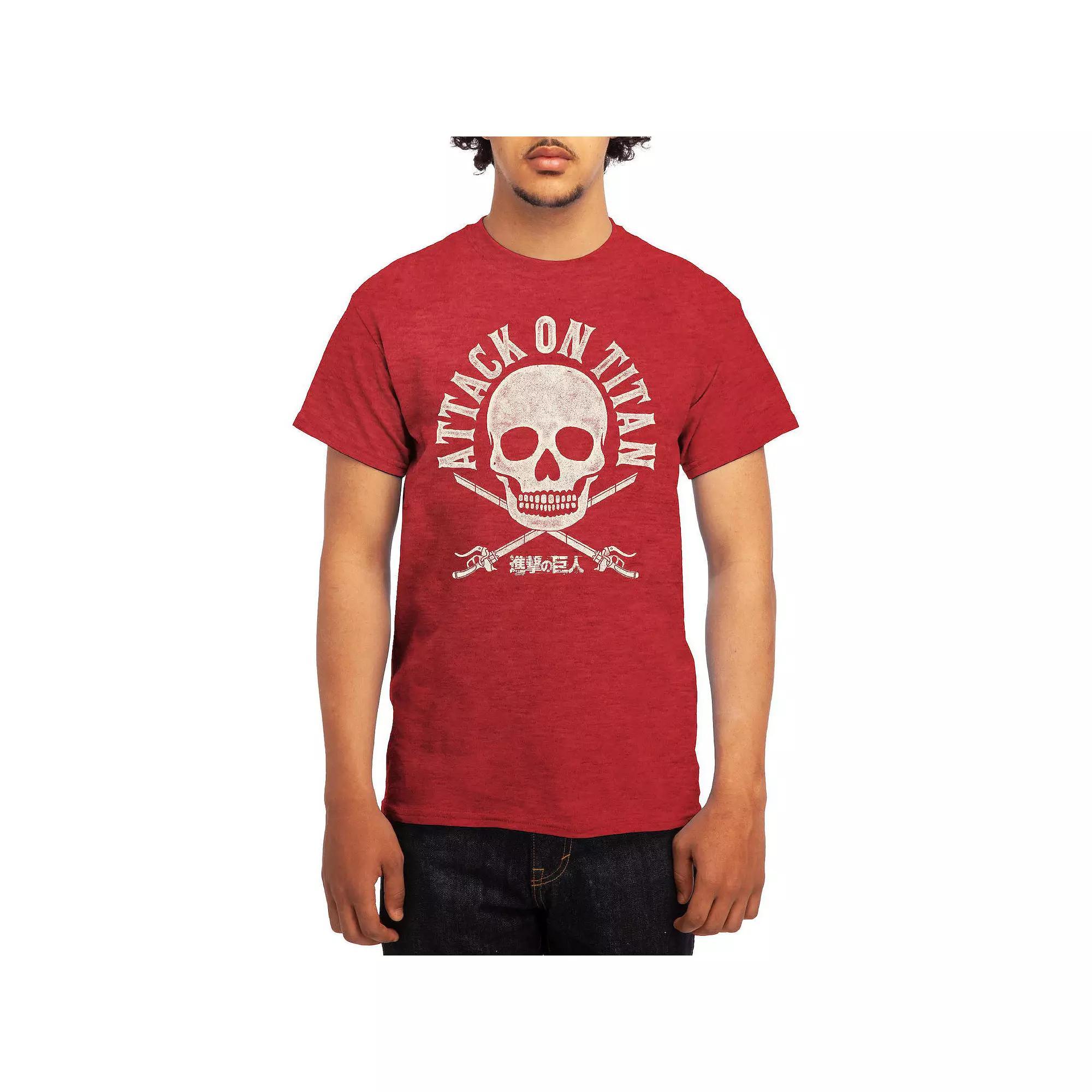 Men's Attack on Titan Red Titan Versus Titan Tee, Boy's, Size: Medium, Blue Product Image