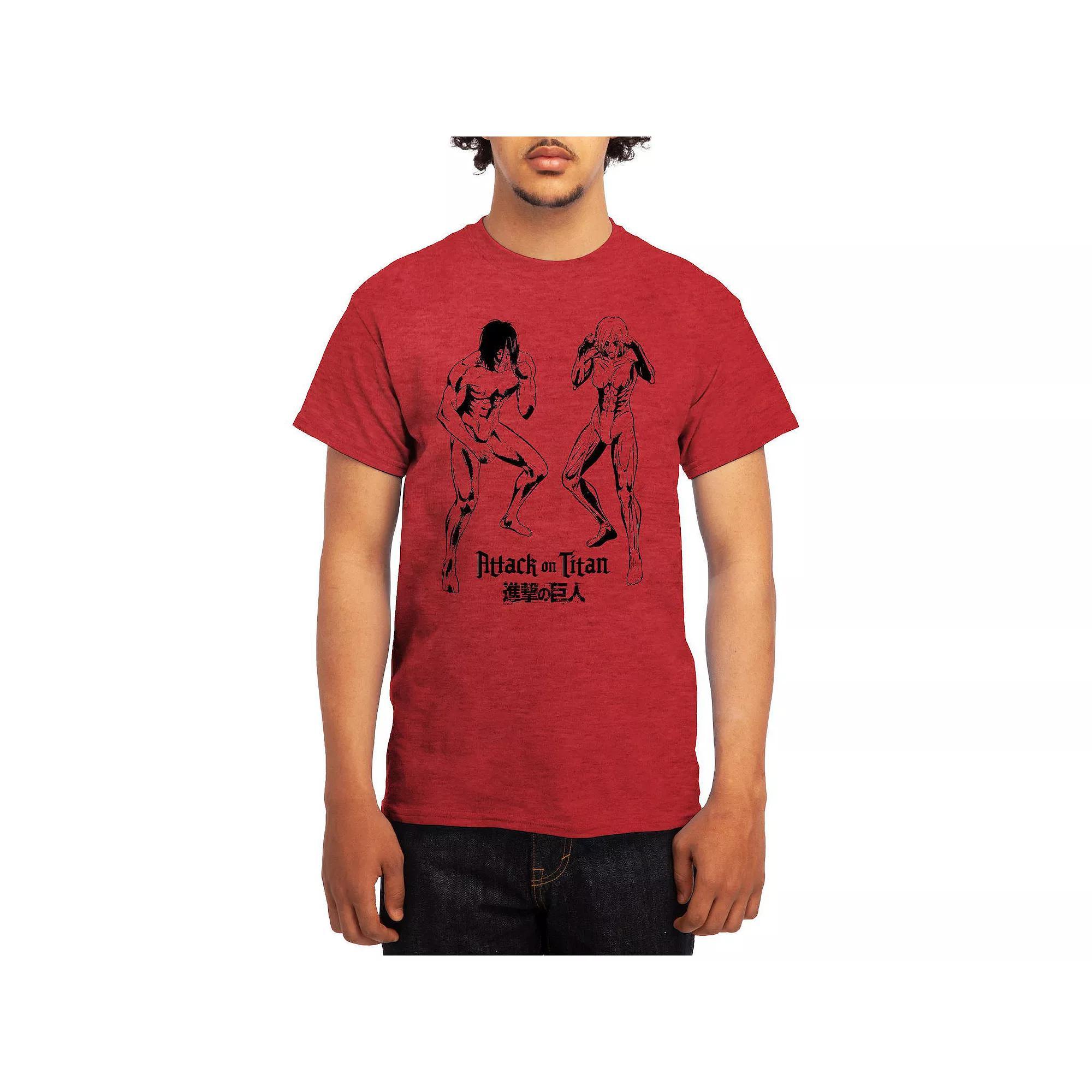 Men's Attack on Titan Distressed Scout Symbol Graphic Tee, Boy's, Size: Medium, Green Product Image