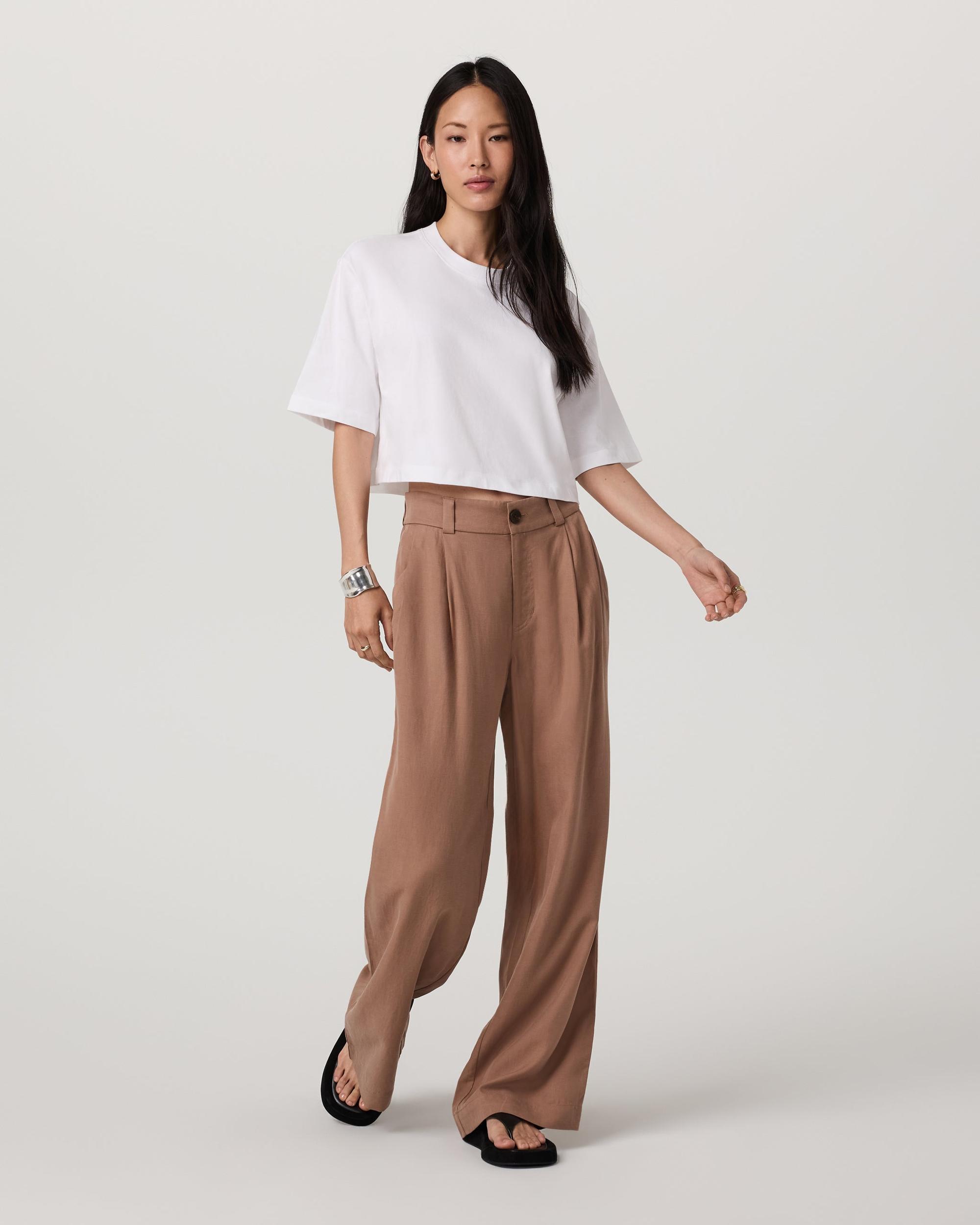 Short Sleeve Heavyweight Crop Cotton Tee Product Image