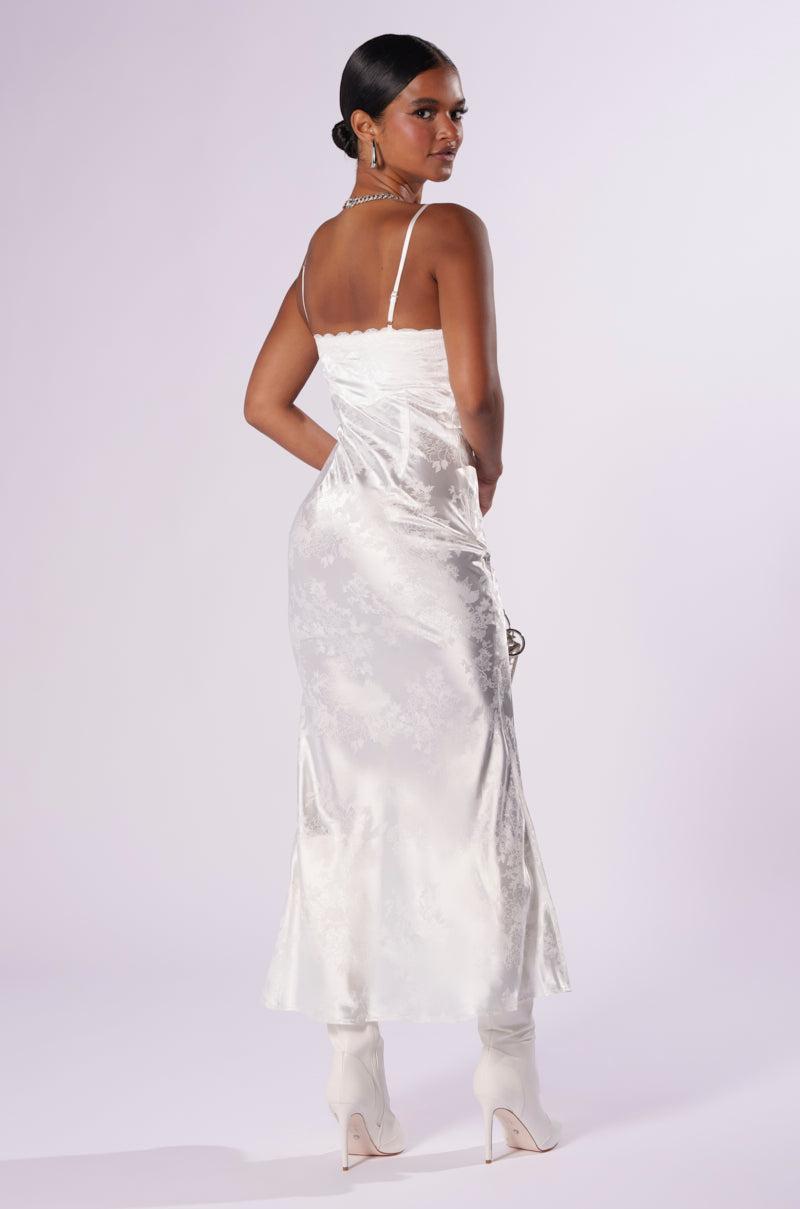 ISN'T SHE LOVELY SATIN MIDI DRESS Product Image