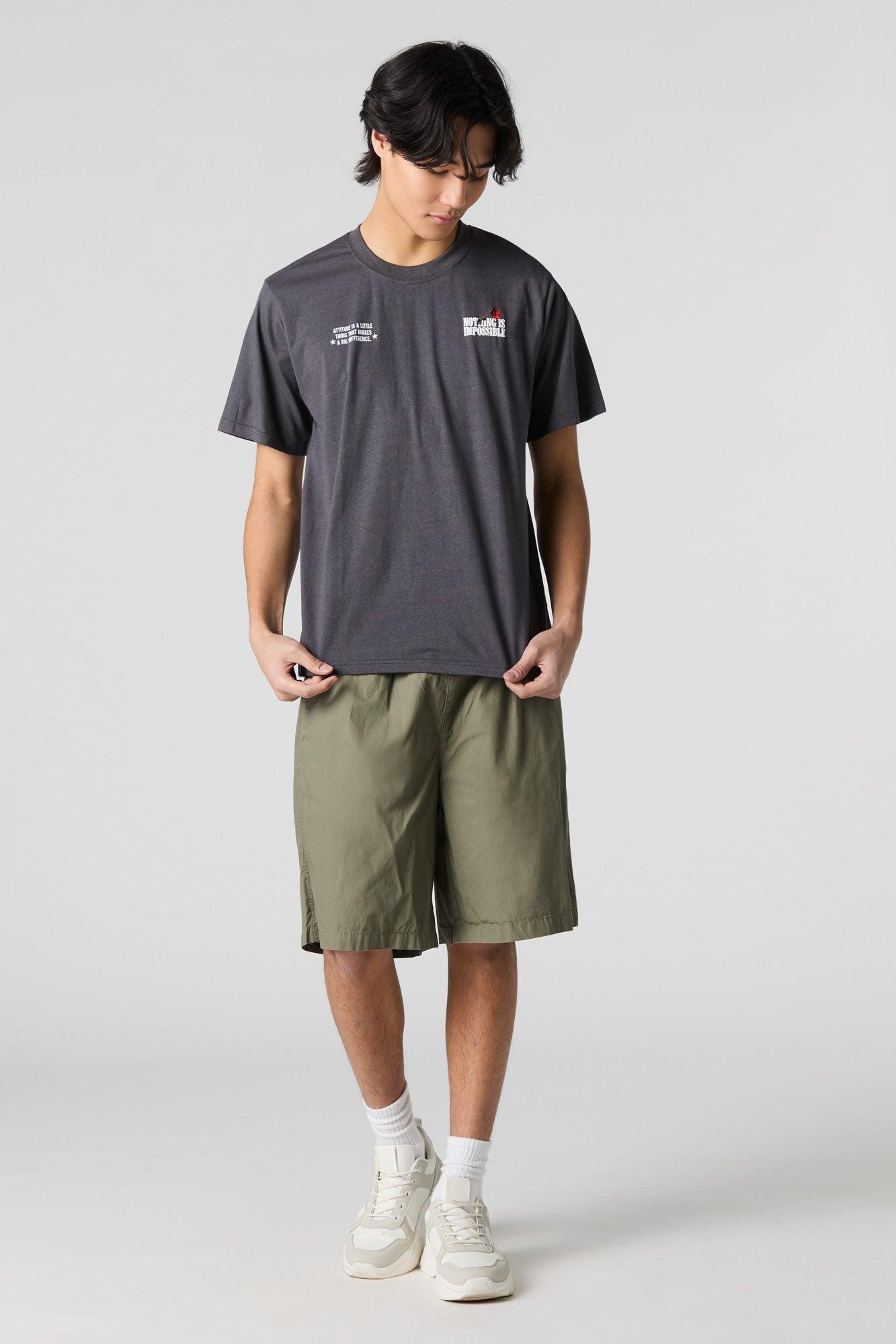 Nothing is Impossible Puff Print T-Shirt Male Product Image