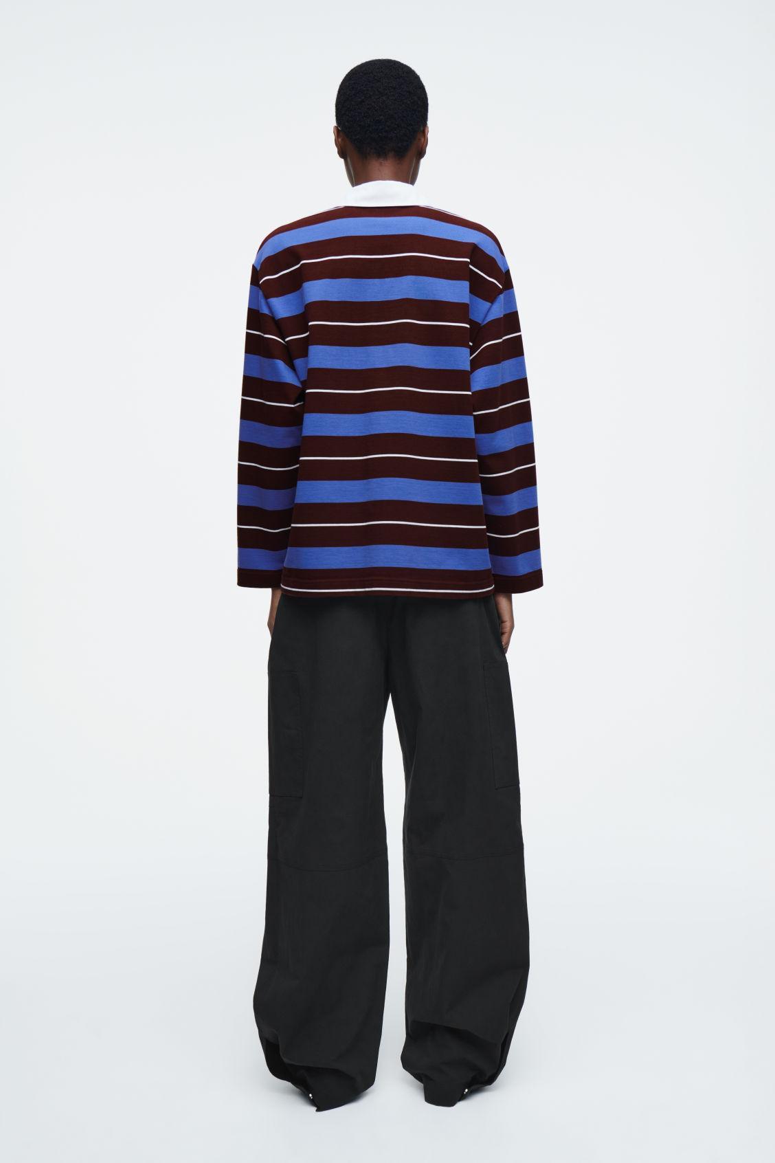 STRIPED LONG-SLEEVED POLO SHIRT Product Image