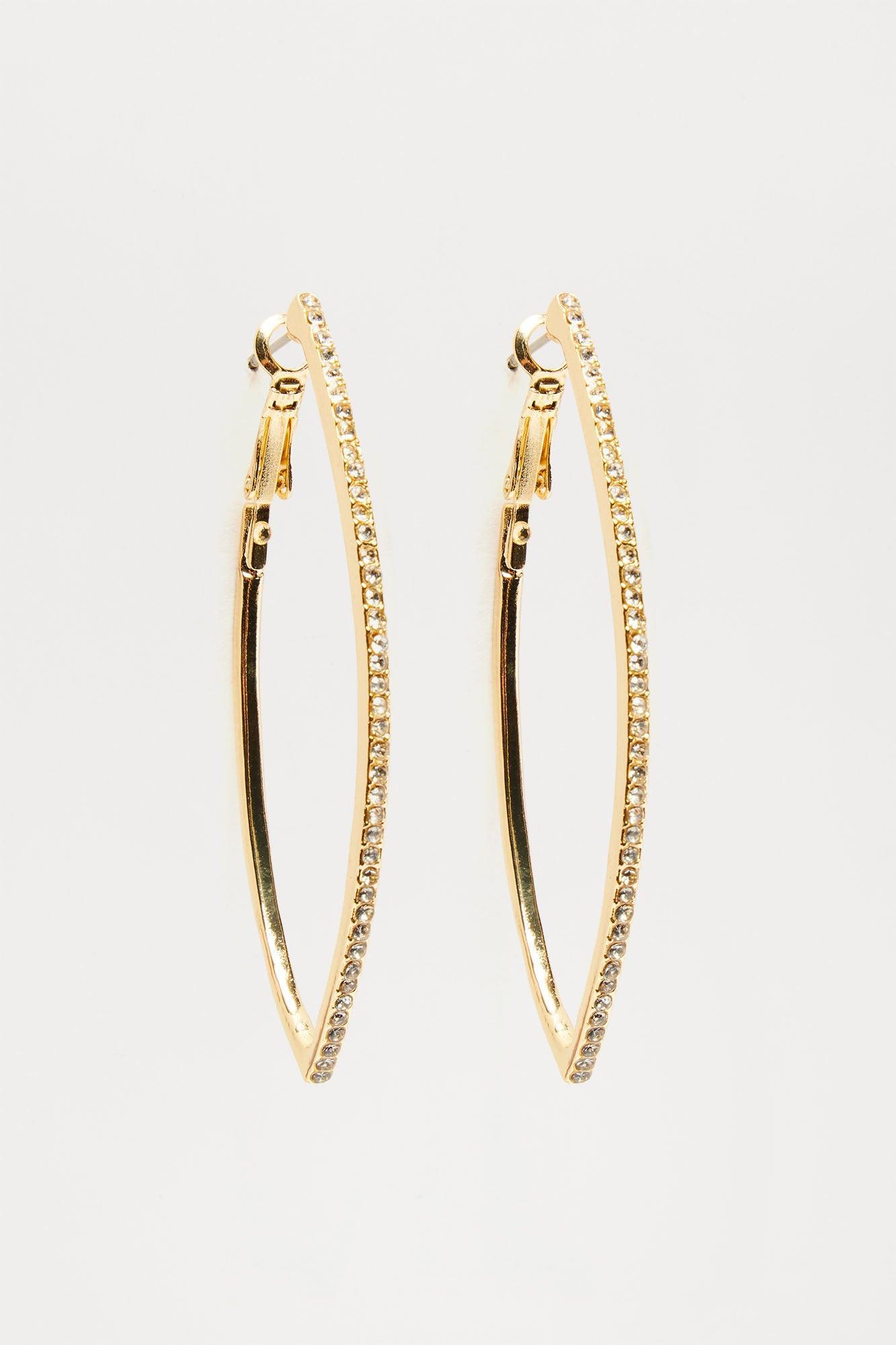 Soft Elegance Hoop Earrings - Gold Product Image