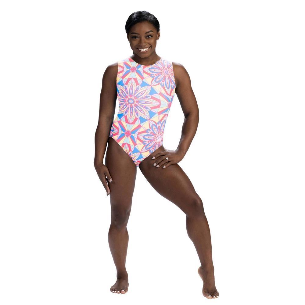 GK Elite Girls' Simone Biles Stained Glass Leotard Product Image