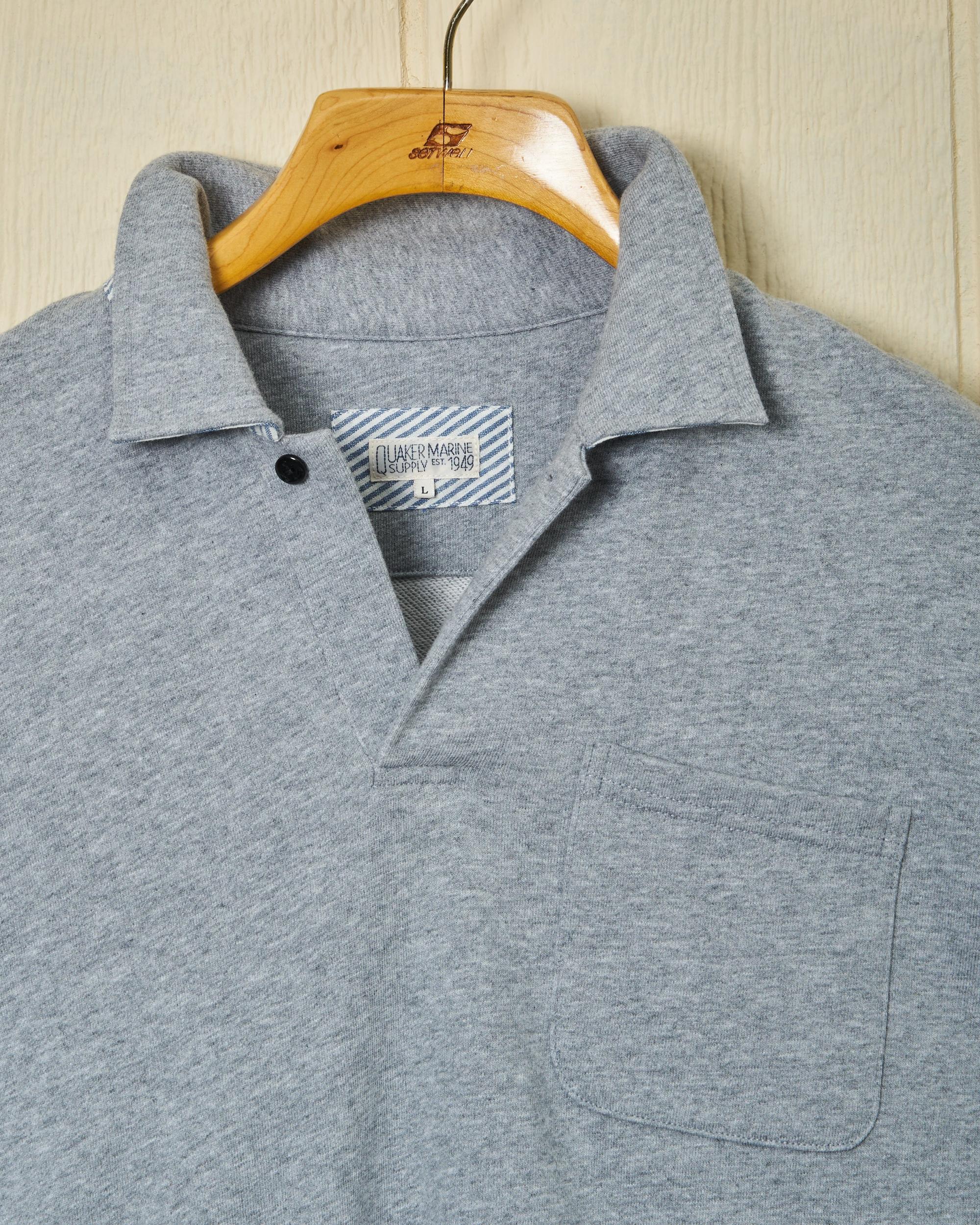 Acadia Polo in Athletic Heather Loopback Terry Product Image
