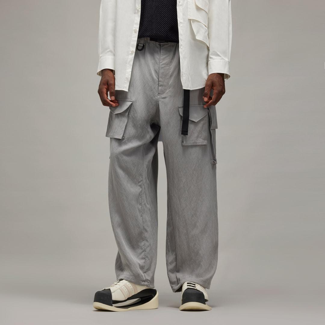 adidas Y-3 Washed Twill Cargo Pants Black S Mens Product Image