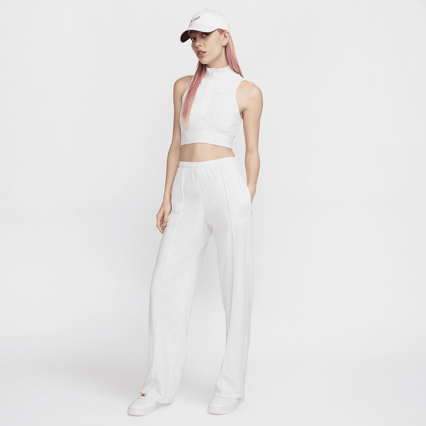 Women's Nike Sportswear Chill Terry Mid-Rise French Terry Open-Hem Sweatpants Product Image