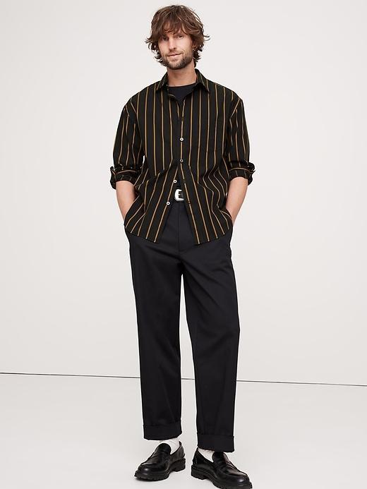 Relaxed-Fit Washed Cotton Poplin Shirt Product Image