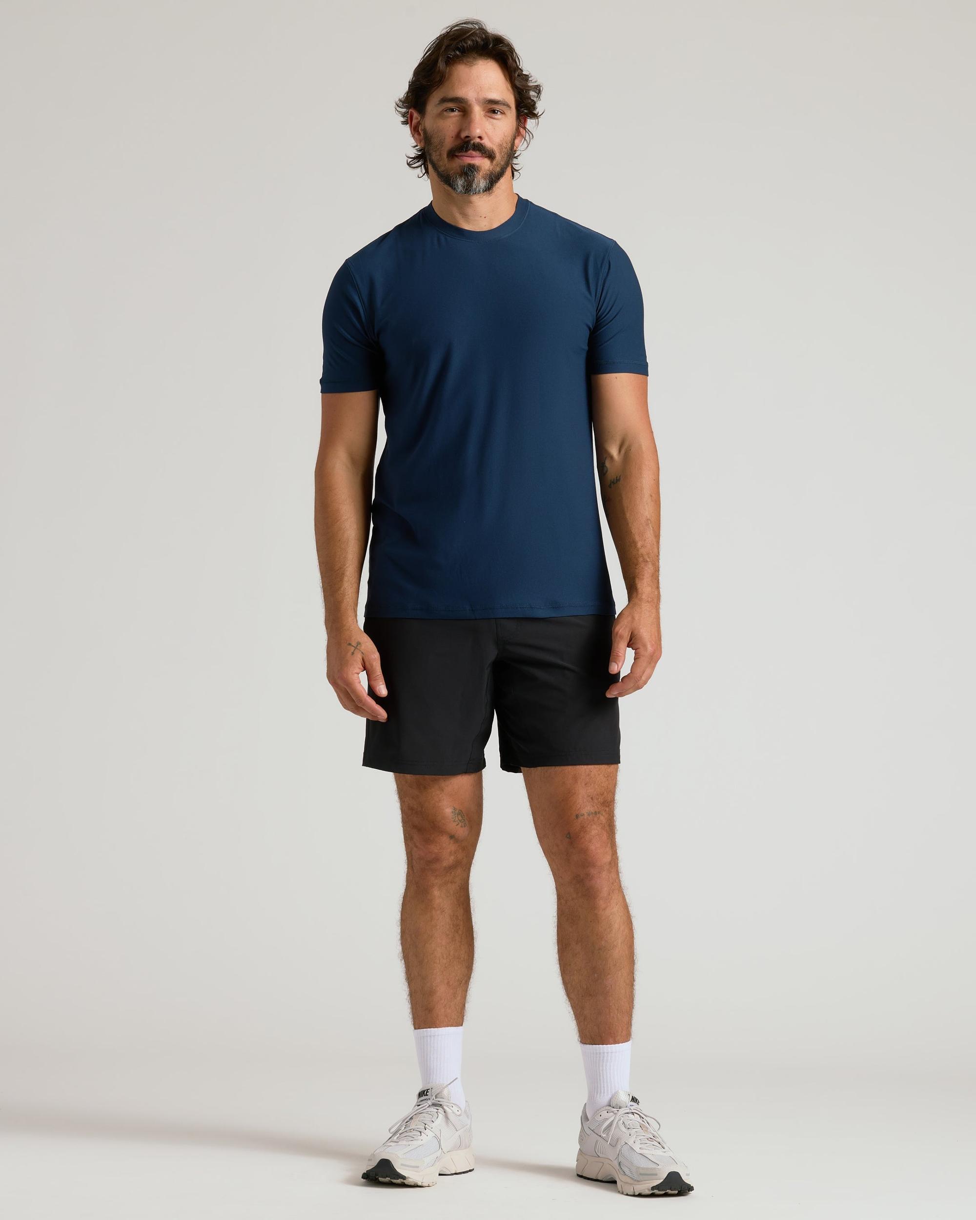 Navy Active Crew Neck Tee Product Image