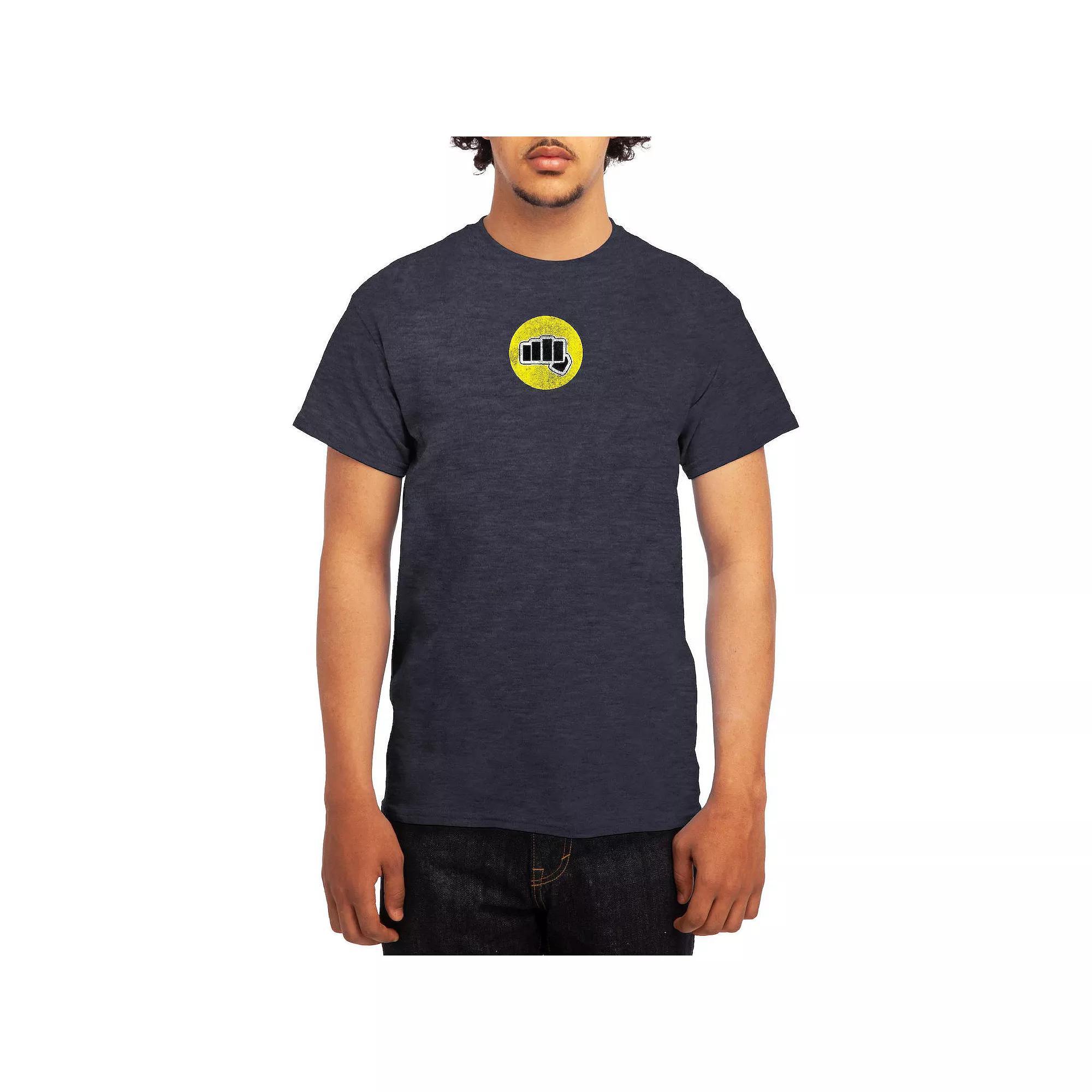 Men's Attack on Titan Alphabet Soup Graphic Tee, Size: Large, Grey Red Product Image
