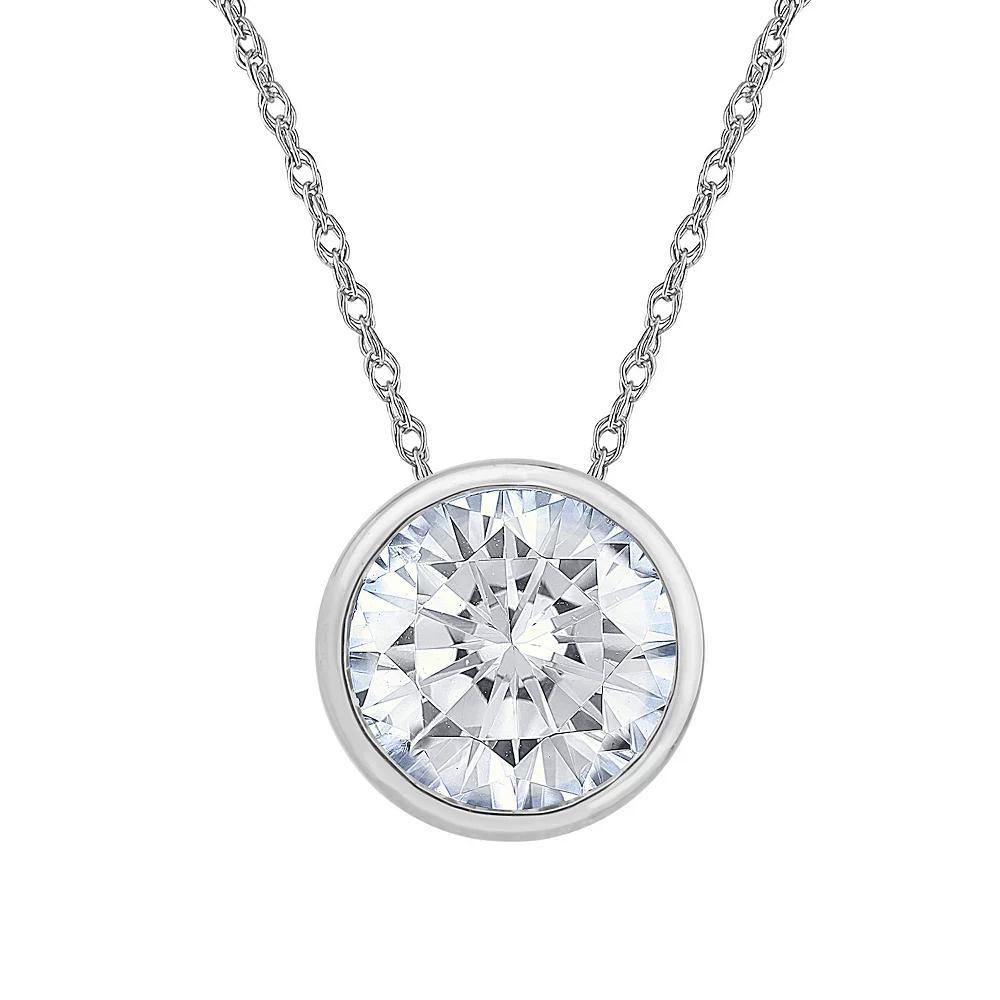 Diamond Medley 14k White Gold 1 Carat T.W. Lab-Grown Diamond Solitaire Pendant Necklace, Women's, Size: 16-18" ADJ, 14k Whgold Product Image