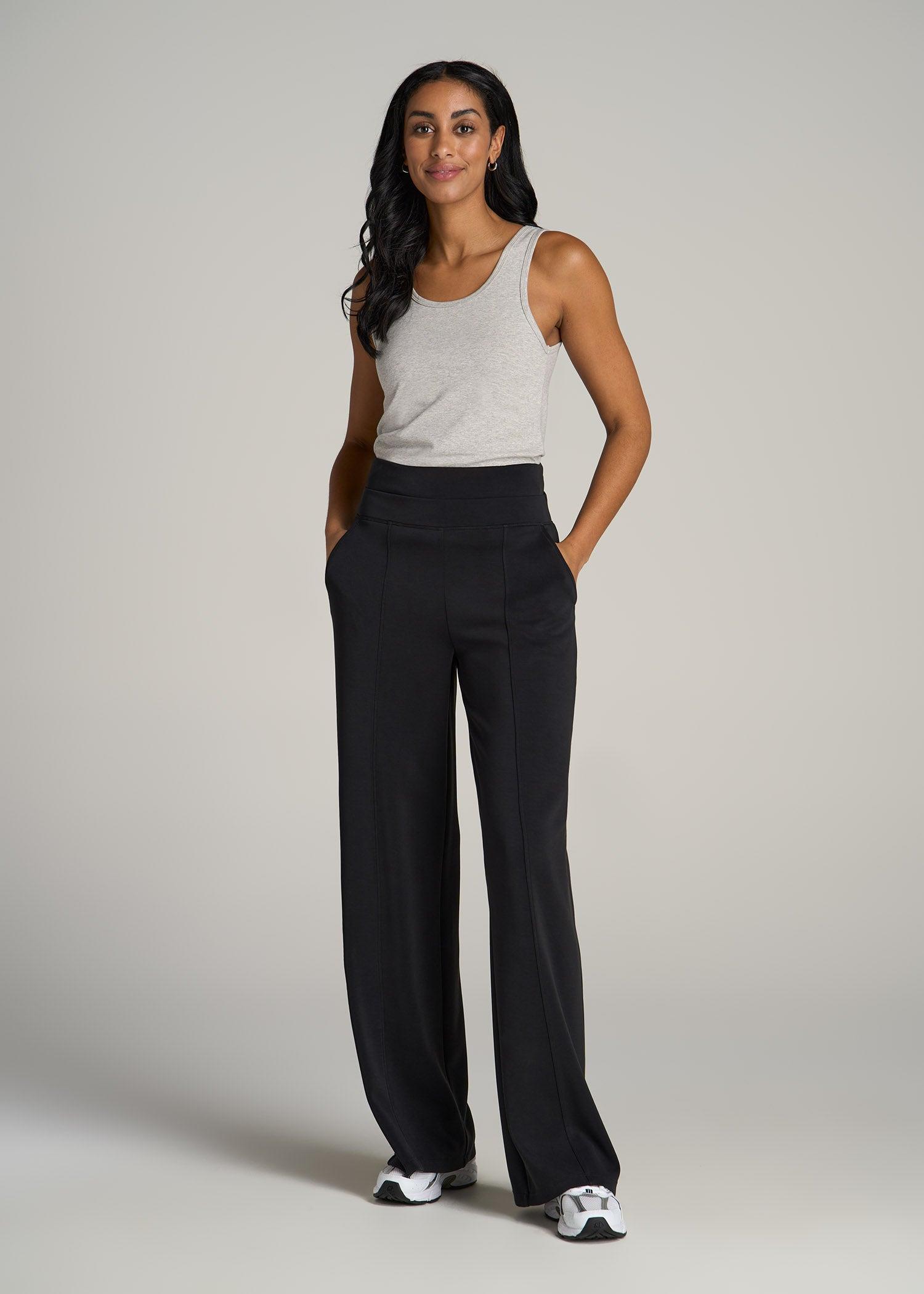 Slim Fit Jersey Tank Top for Tall Women in Black Product Image