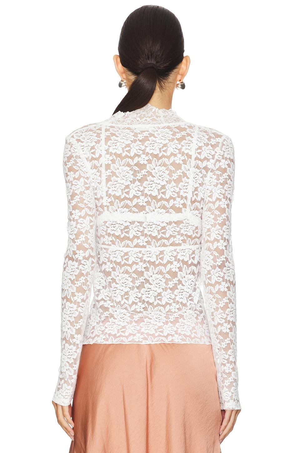 x Intimately FP All Day Lace Long Sleeve Top In Ivory Product Image