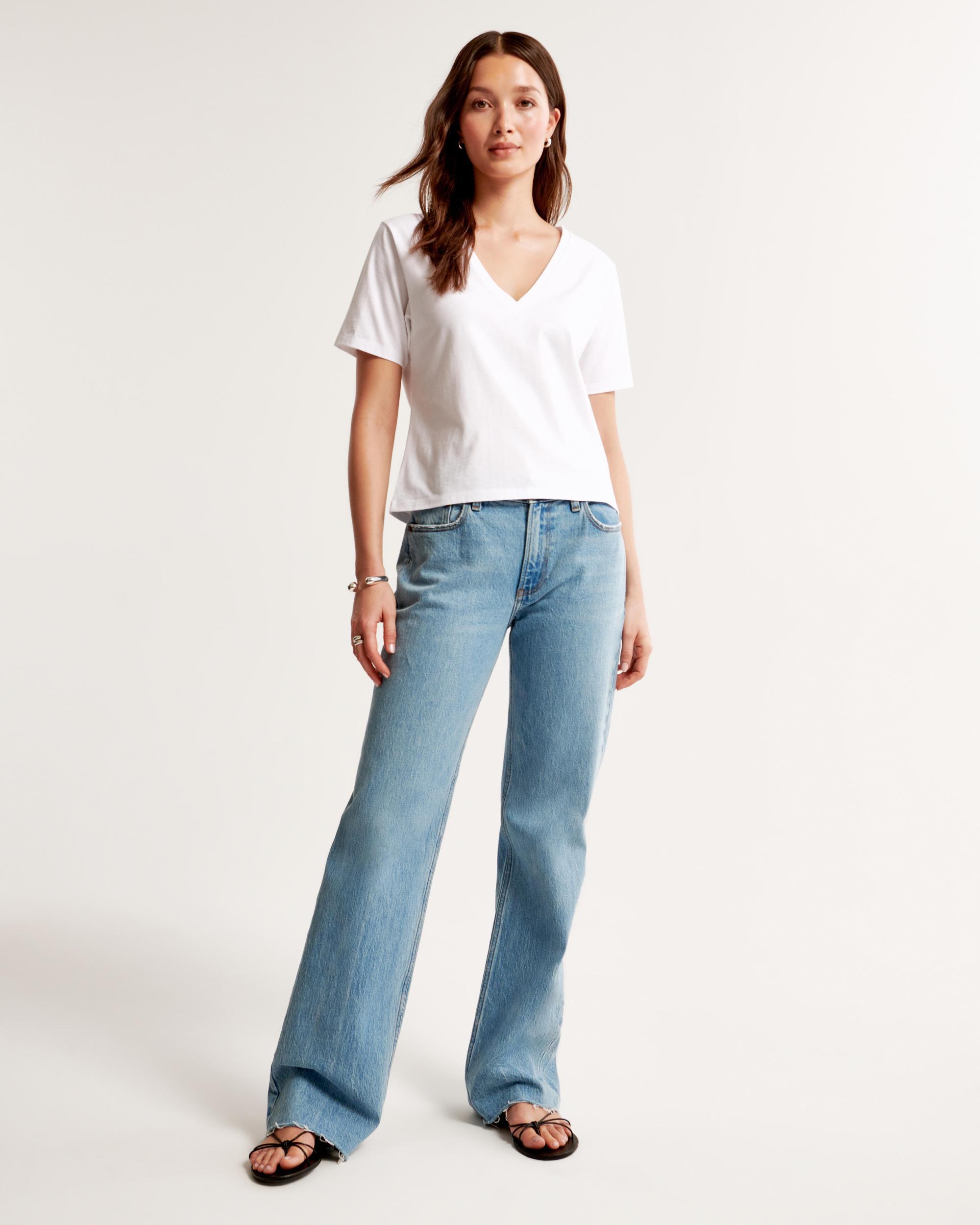 Premium Polished V-Neck Relaxed Tee Product Image