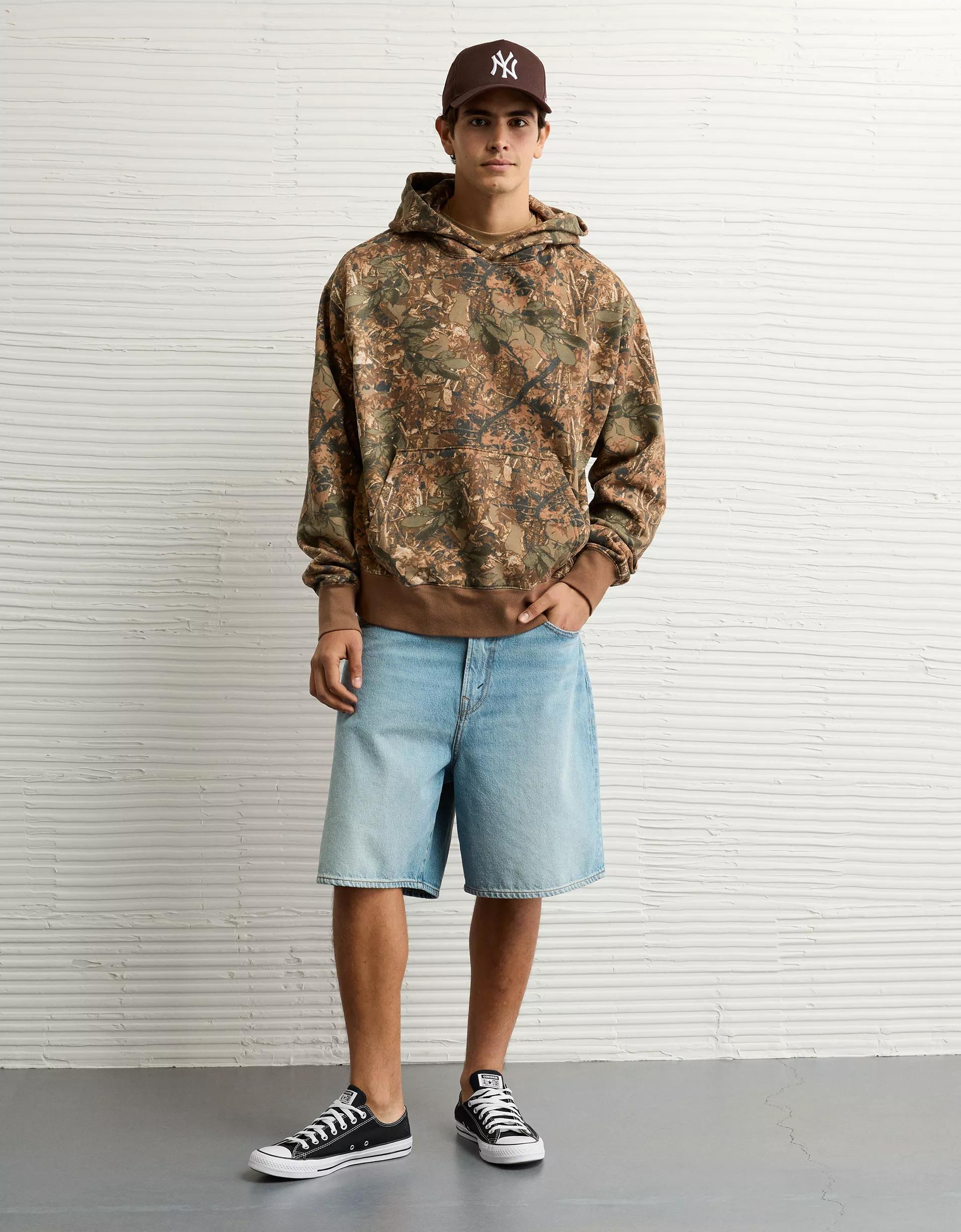 AE Laidback Luxe Heavyweight Camo Hoodie Product Image