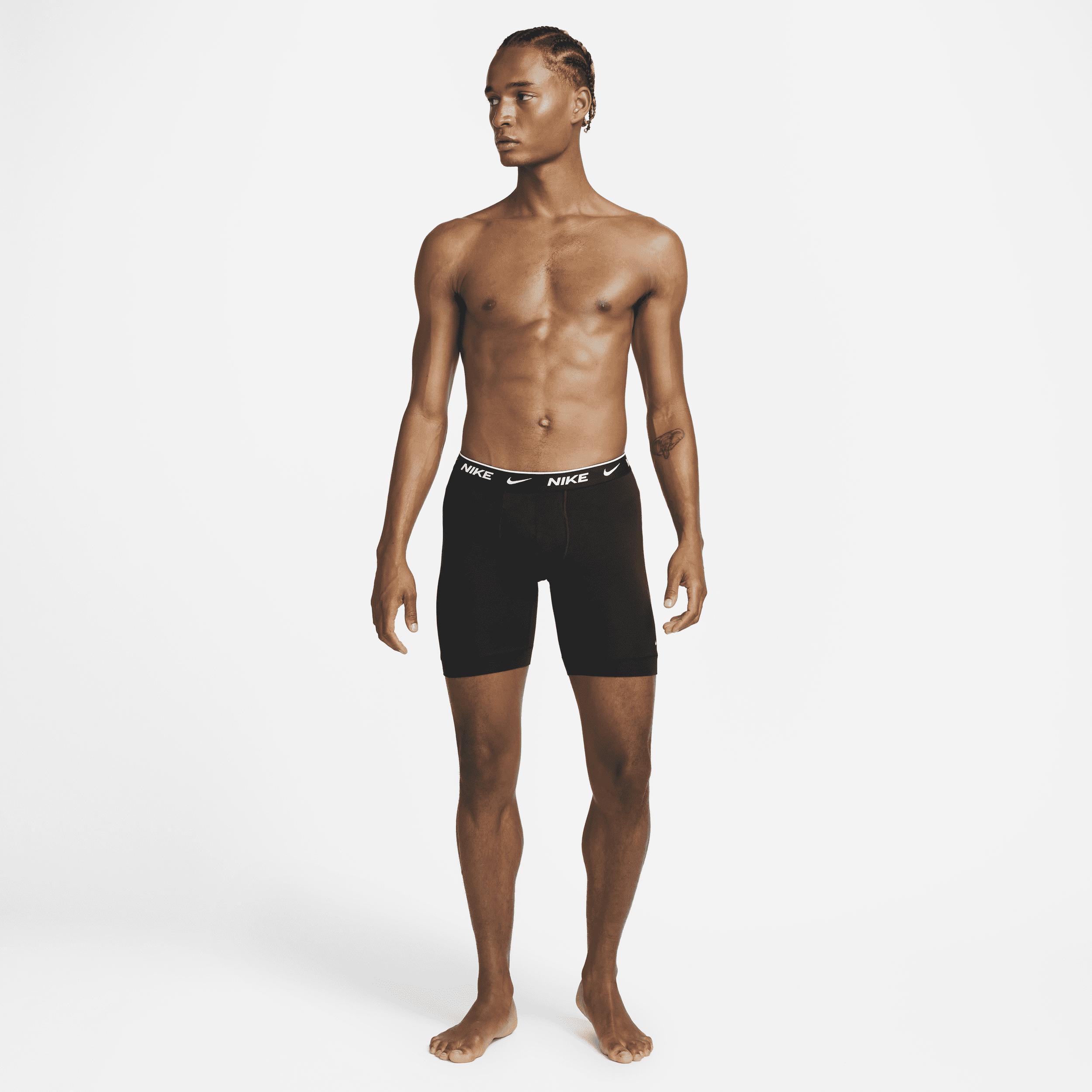 Nike Men's Dri-FIT Essential Cotton Stretch Long Boxer Briefs (3-Pack) Product Image