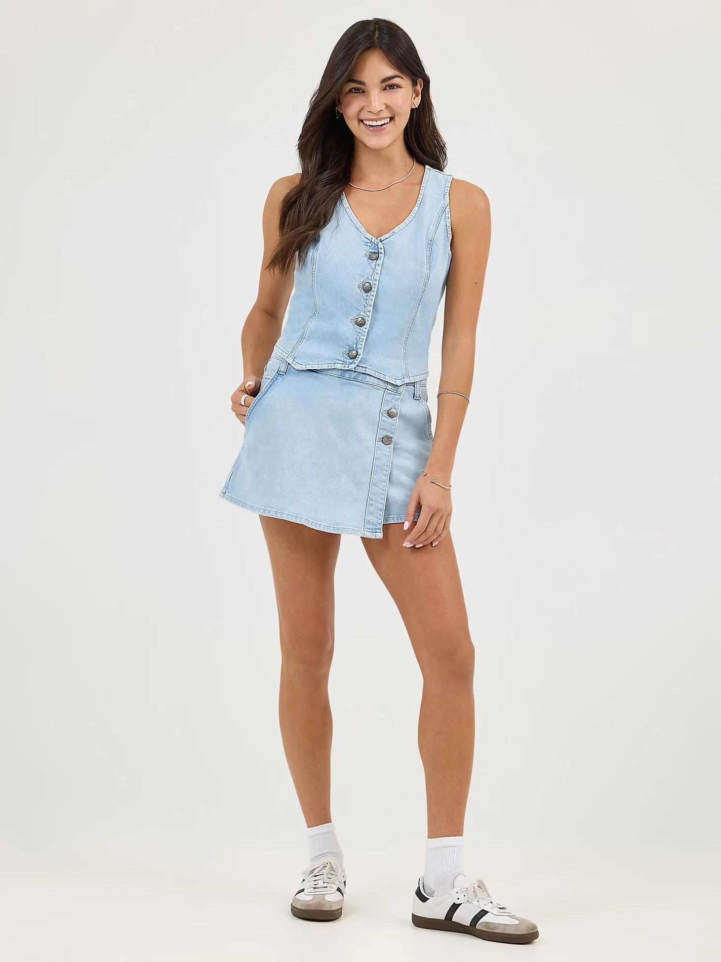 Women's Tailored Denim Vest | Women's Jackets & Outerwear | Lee® Product Image