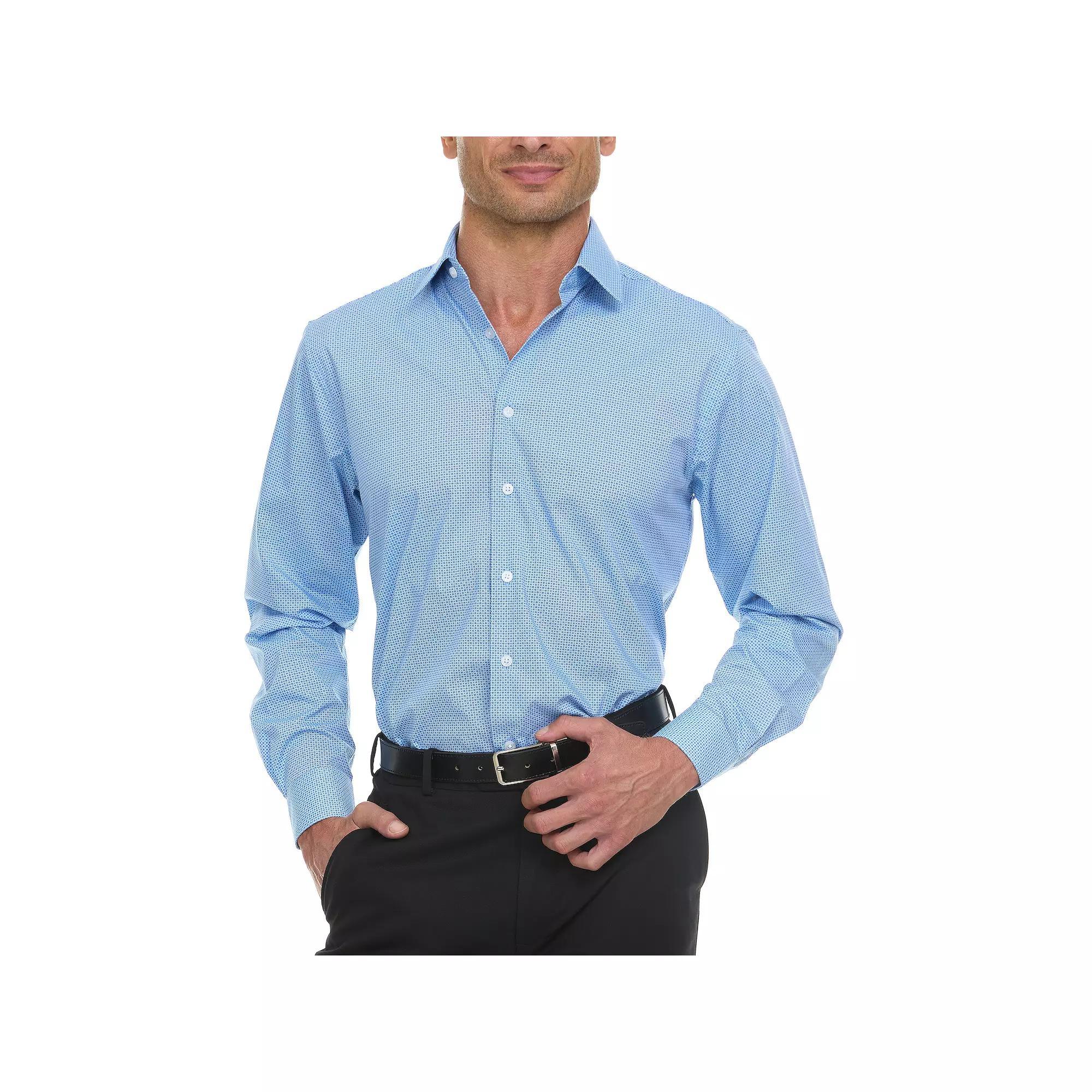 Men's Ben Sherman Slim-Fit Dress Shirt, Size: Small 32-33, Blue Micro Print Product Image