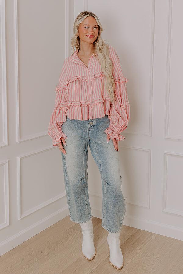 Sippin' Rose Stripe Top Product Image