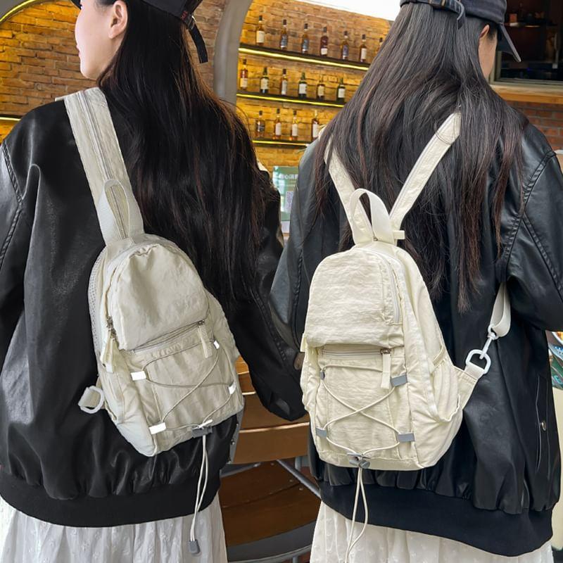Drawstring Multi-Pocket Backpack Product Image