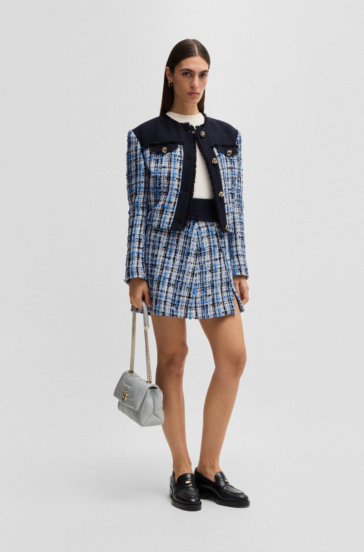 Mini skirt in multicolored tweed Product Image
