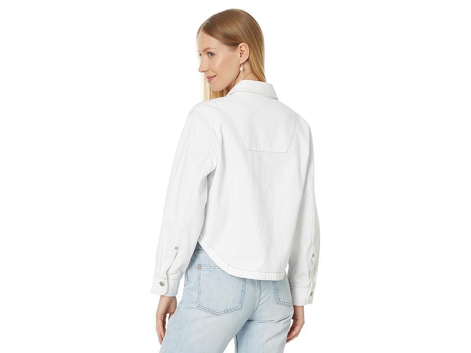 Madewell Denim Long-Sleeve Crop Shirt in Tile (Tile ) Women's Clothing Product Image