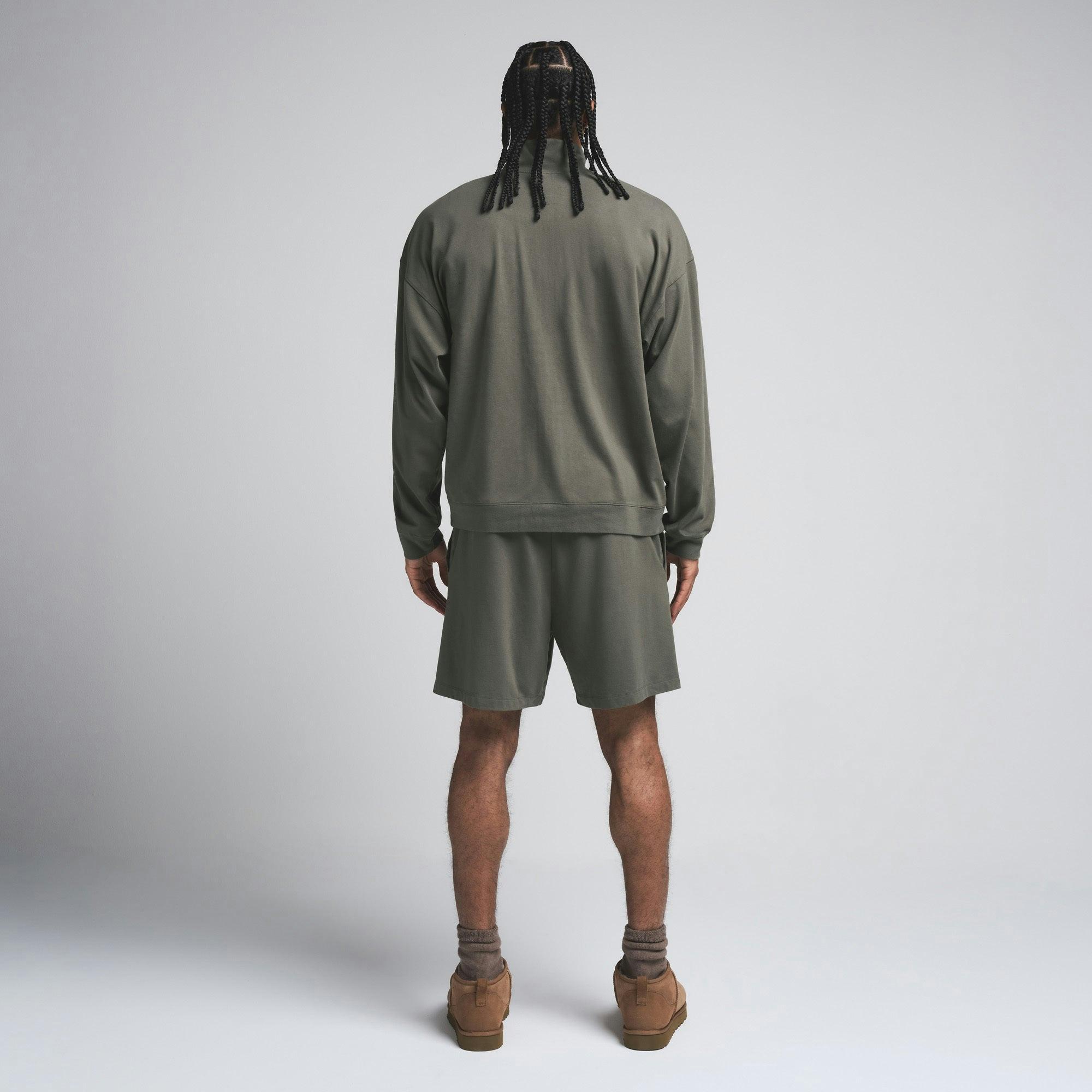 JERSEY LOUNGE MENS RELAXED QUARTER ZIP PULLOVER | BASIL Product Image