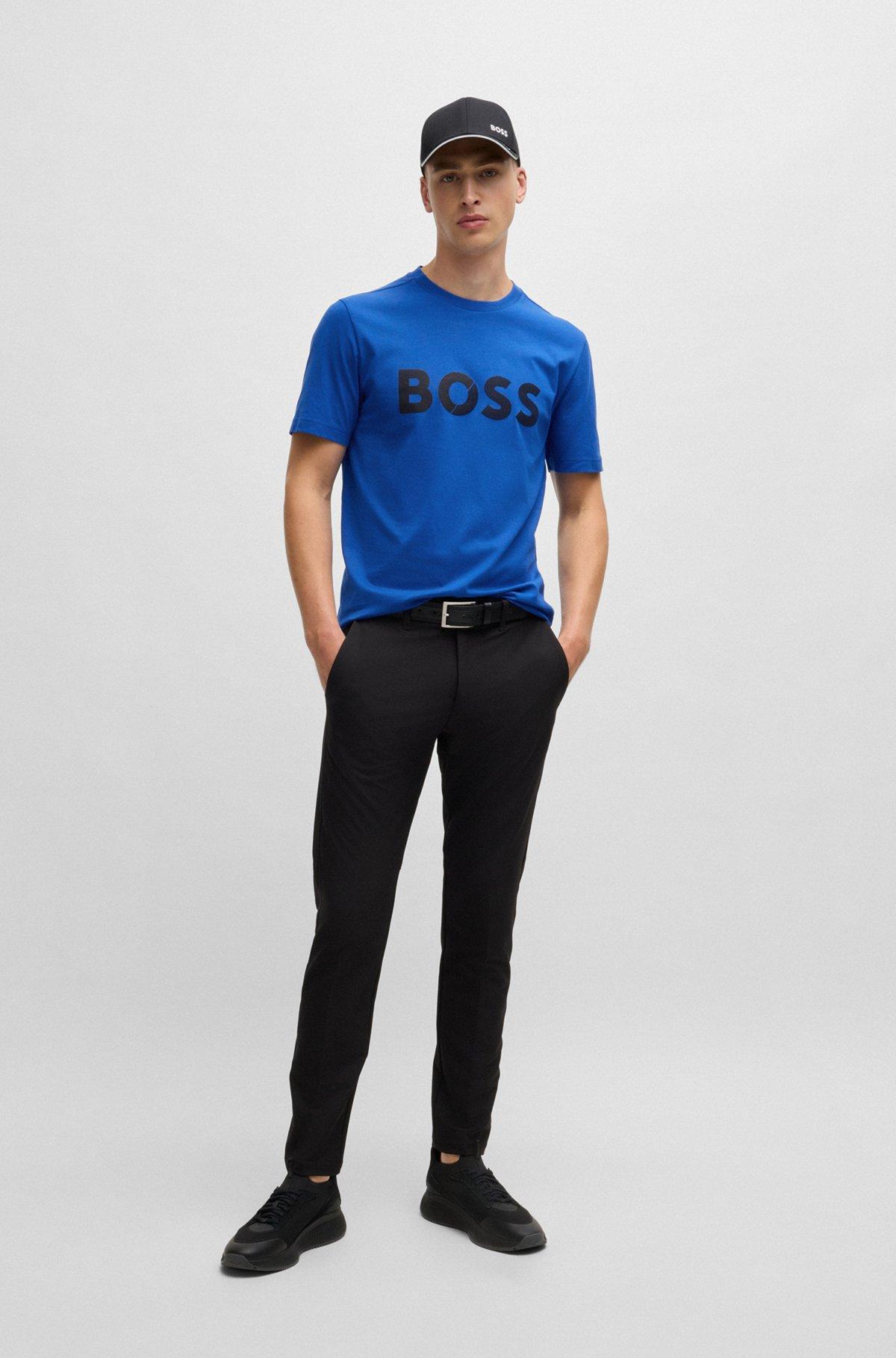 Cotton-jersey T-shirt with large logo Product Image